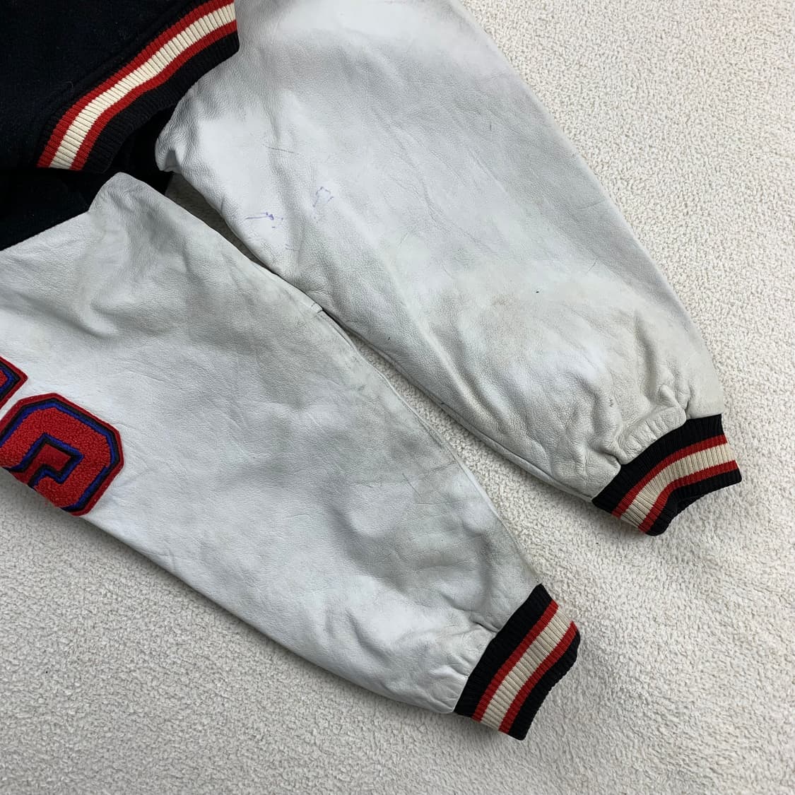 90‘s 리복 시카고 화이트삭스 프랭크 토마스 기념 바시티 자켓 상품이미지7