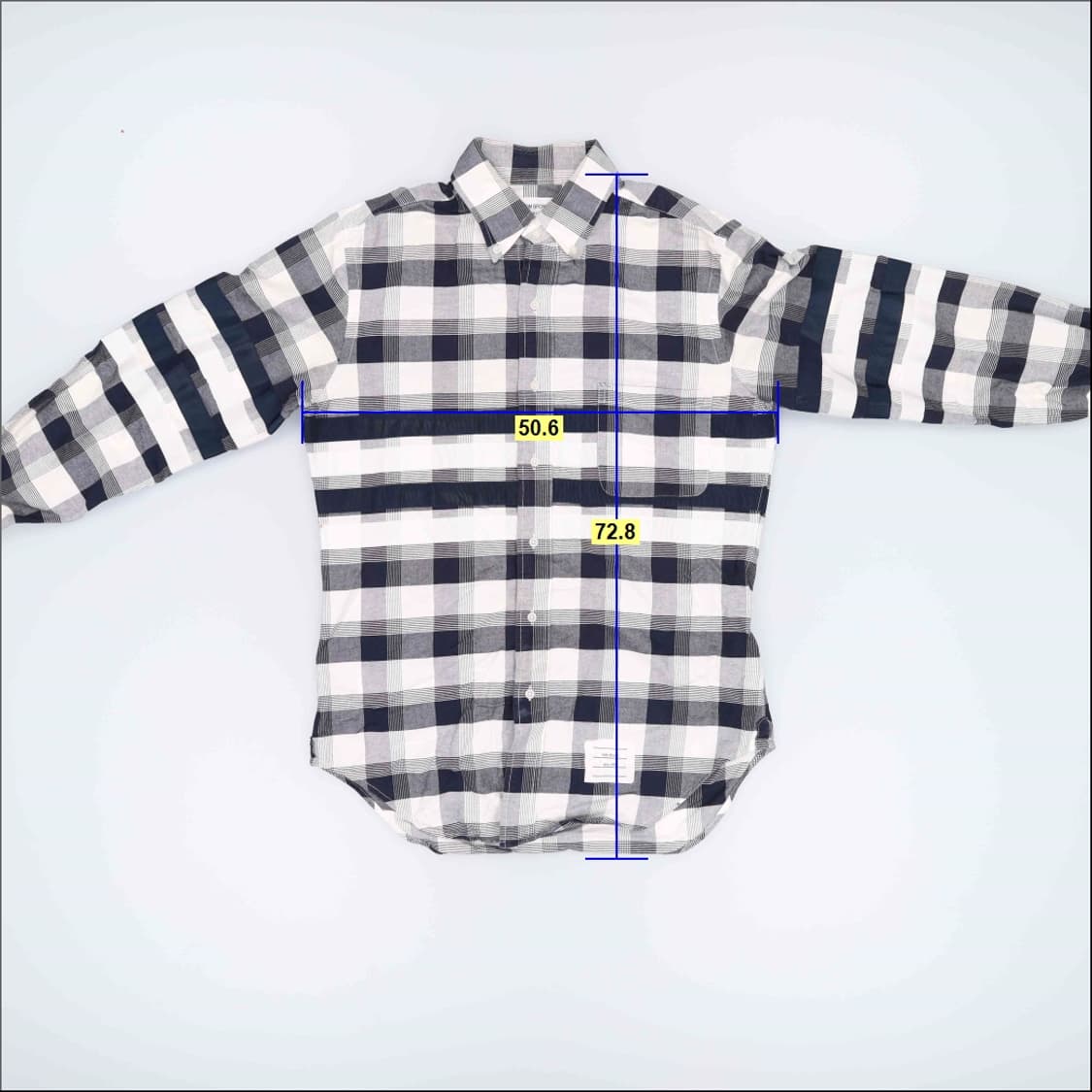 [95정도] 고급 남성 완장 체크셔츠 0108H2 상품이미지8