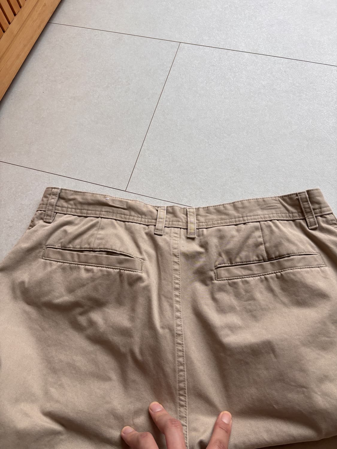 에잇세컨즈 빈티지 무드 베이지 치노 팬츠 / 세미와이드 코튼 상품이미지7