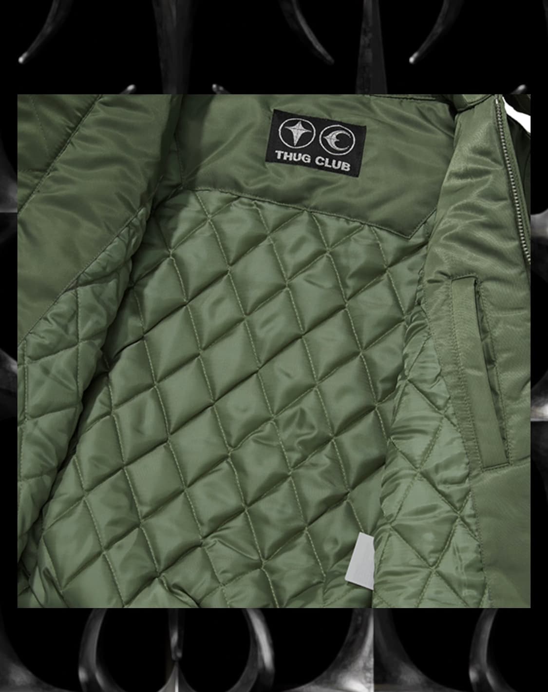 떠그클럽 윙리스 버드 봄버 카키 -2size- 미착용 새상품 상품이미지3