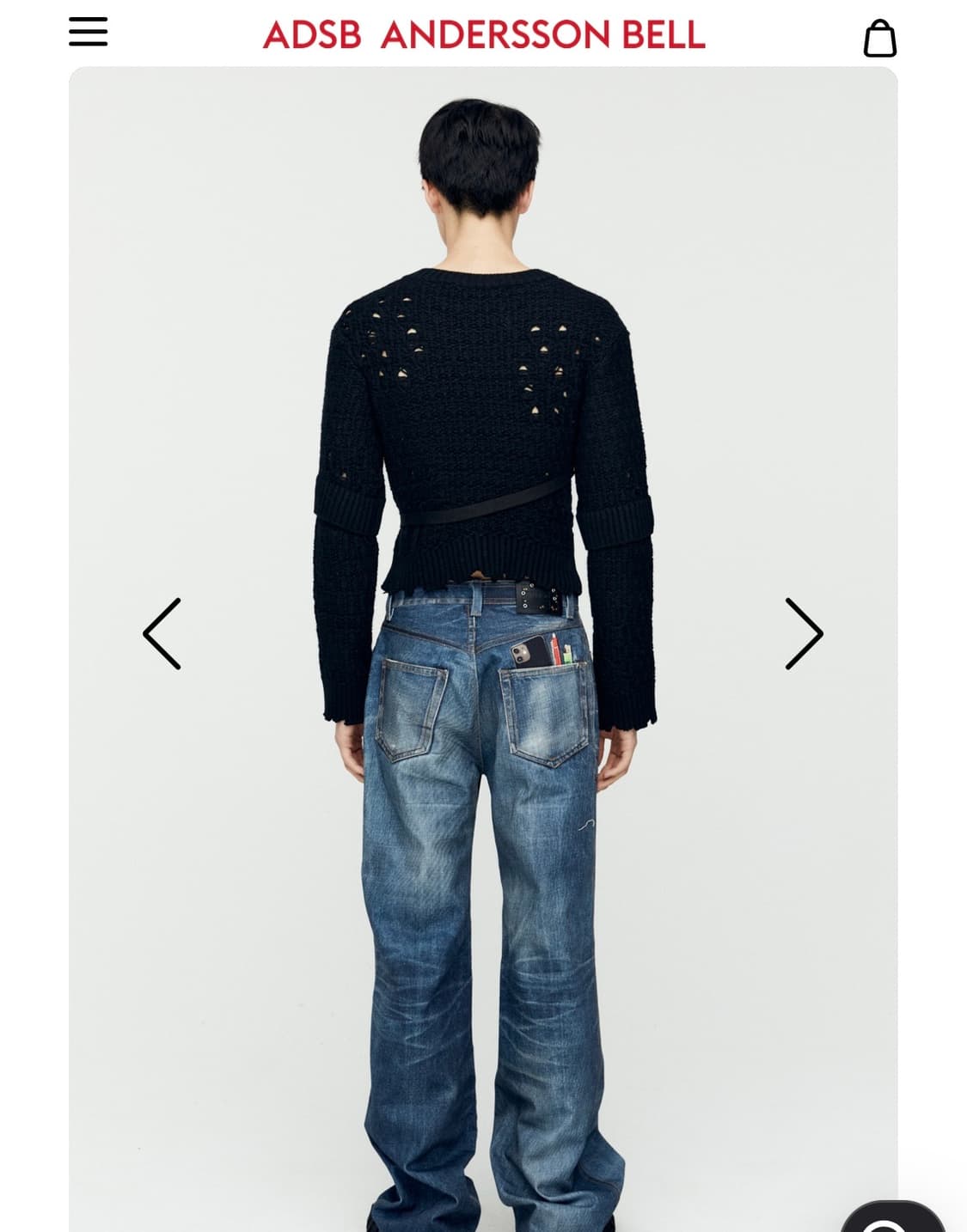 앤더슨벨 트롱프뢰유 프린티드 데님 팬츠(32) 상품이미지4