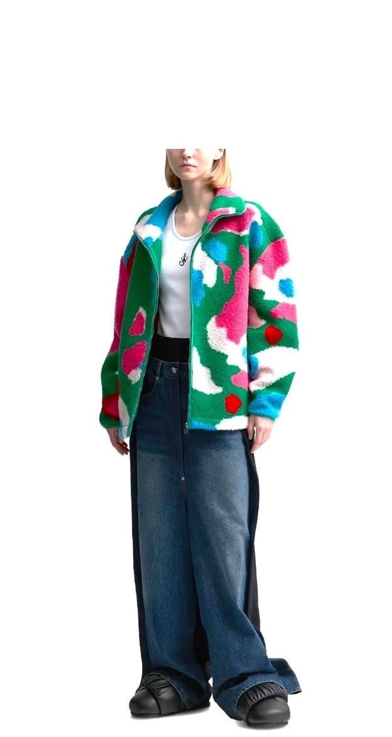 @새상품@ JW앤더슨 오버사이즈 플리스 자켓 멀티컬러 상품이미지3