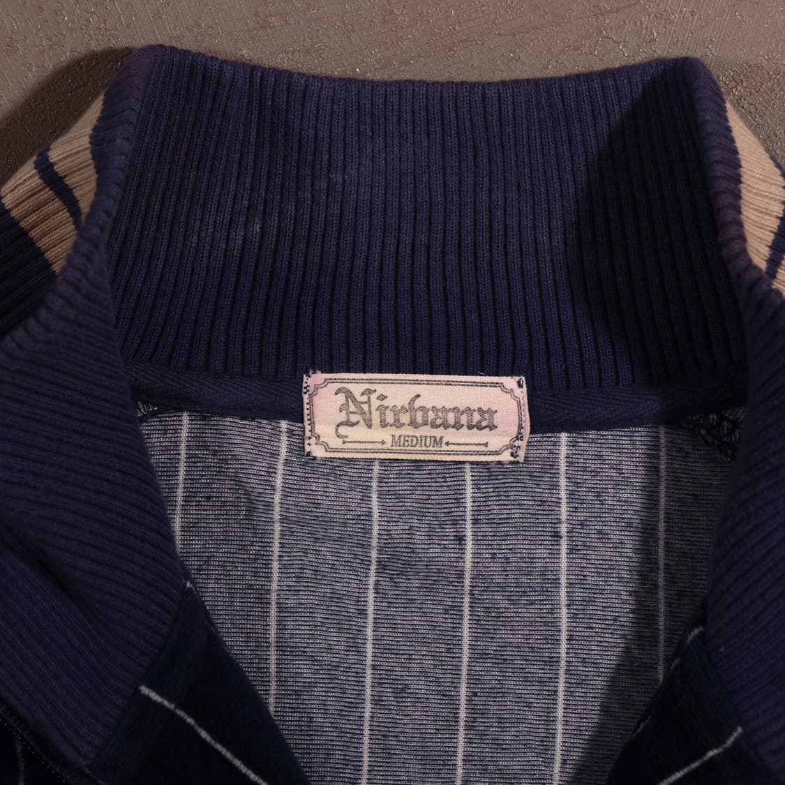 일본빈티지 벨벳 스트라이프 집업자켓 상품이미지3