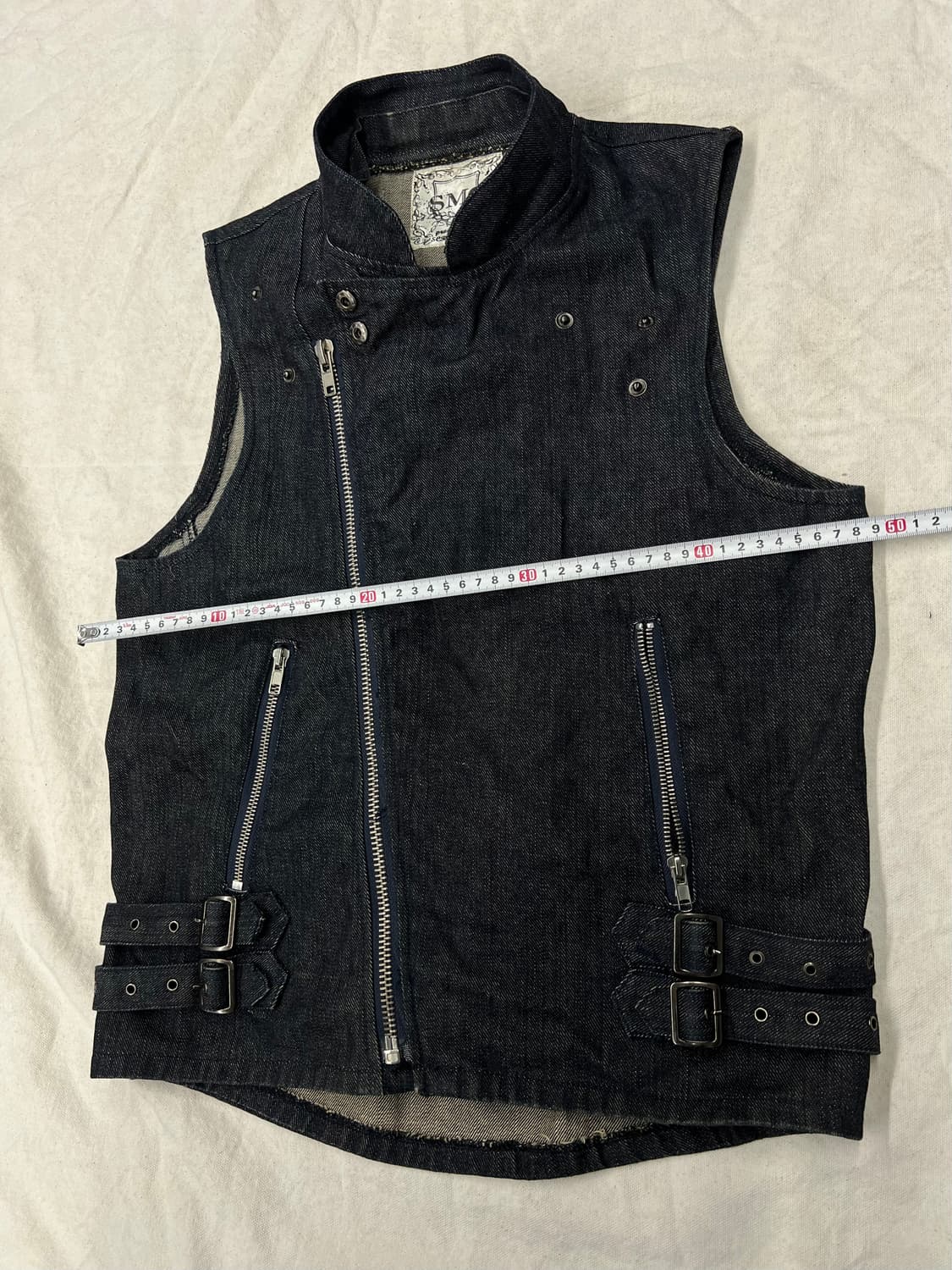 워싱 지퍼 조끼  상품이미지6