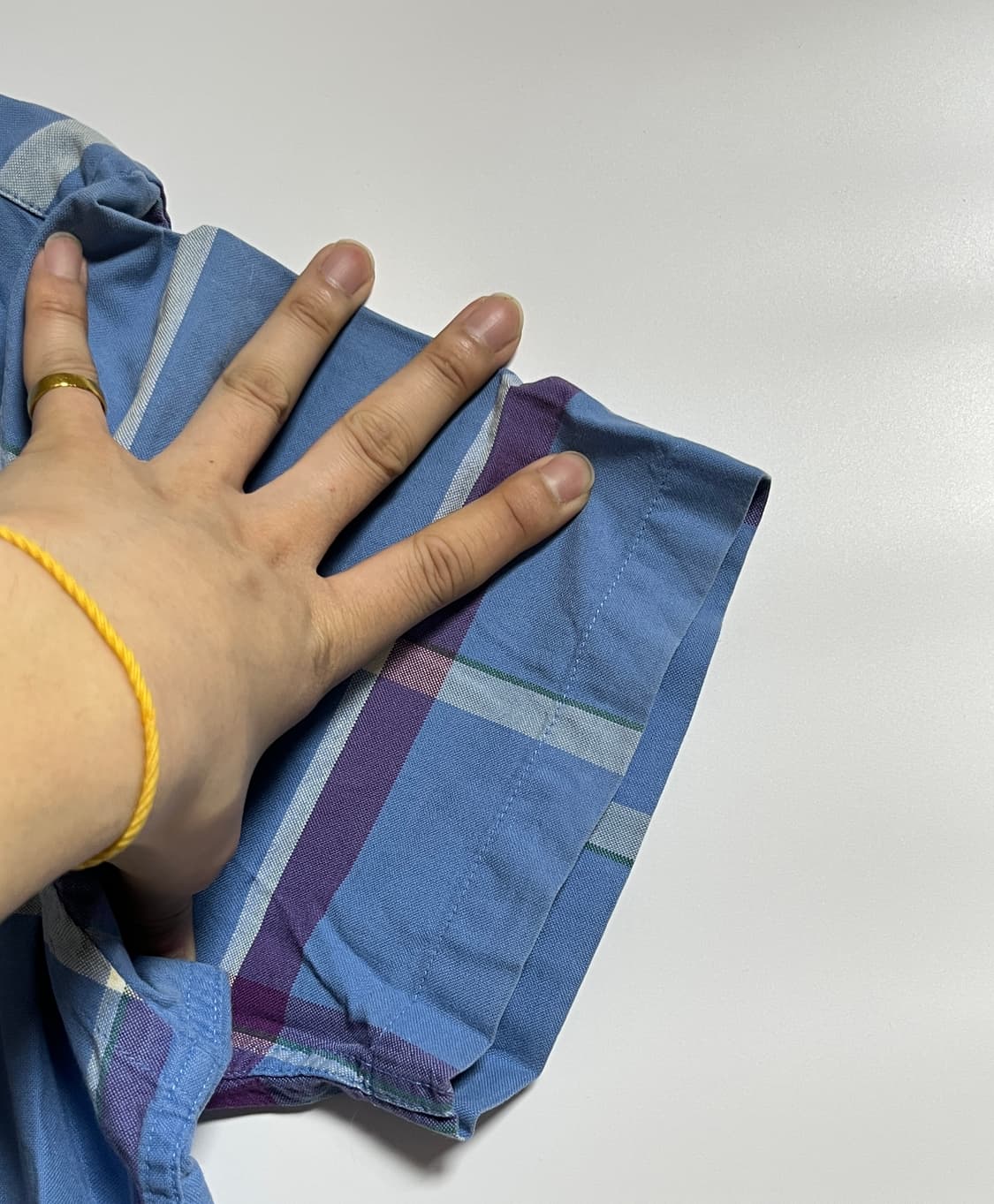 공용 빈폴 체크 반소매 셔츠 남방 100 상품이미지3