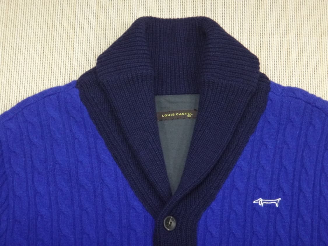 (100) 루이까스텔 숄카라 꽈배기 니트 방풍 가디건 상품이미지5