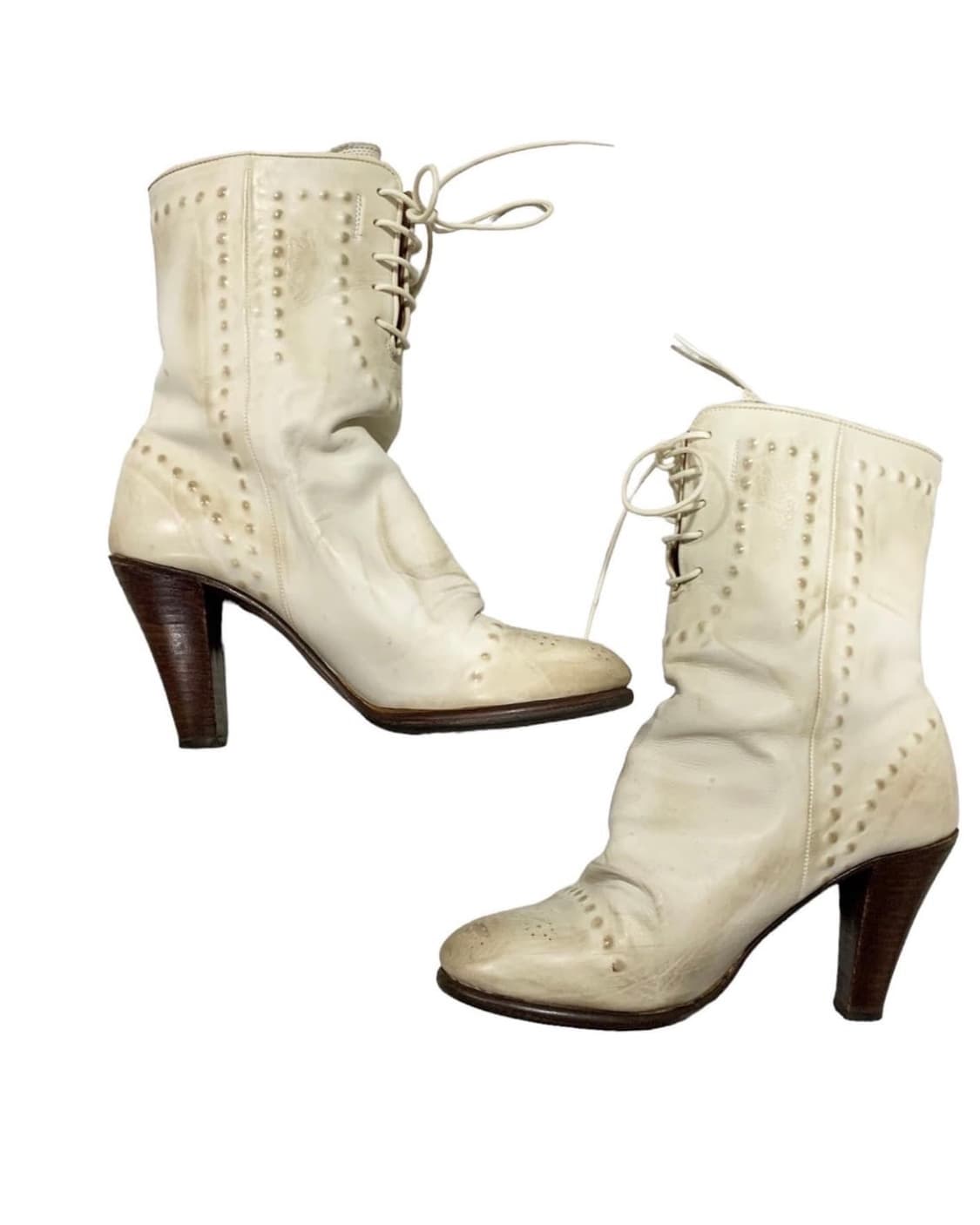 미하라 야스히로 레이스업 더티 워싱 가죽 부츠 상품이미지2