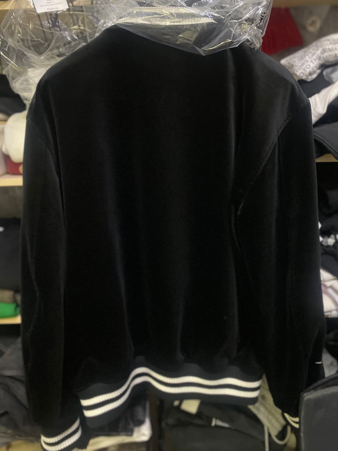 STU Embroidery Velvet Varsity Black 상품이미지3