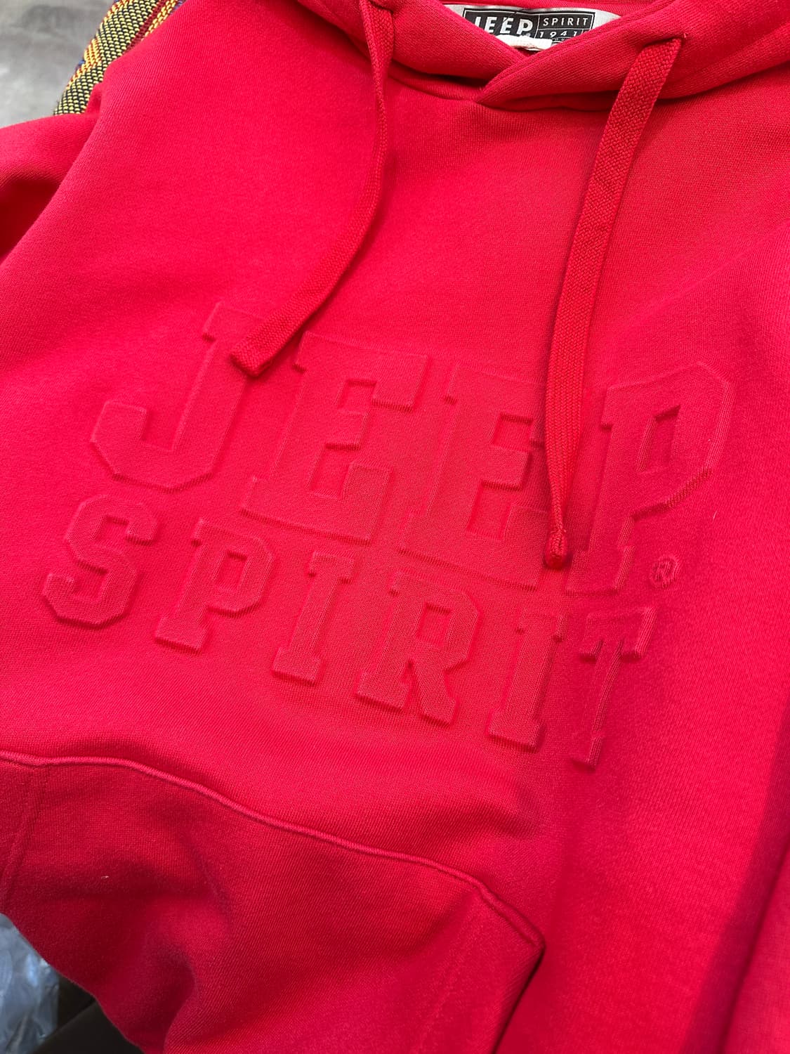 M) 지프 레드 후드 티셔츠 상품이미지6