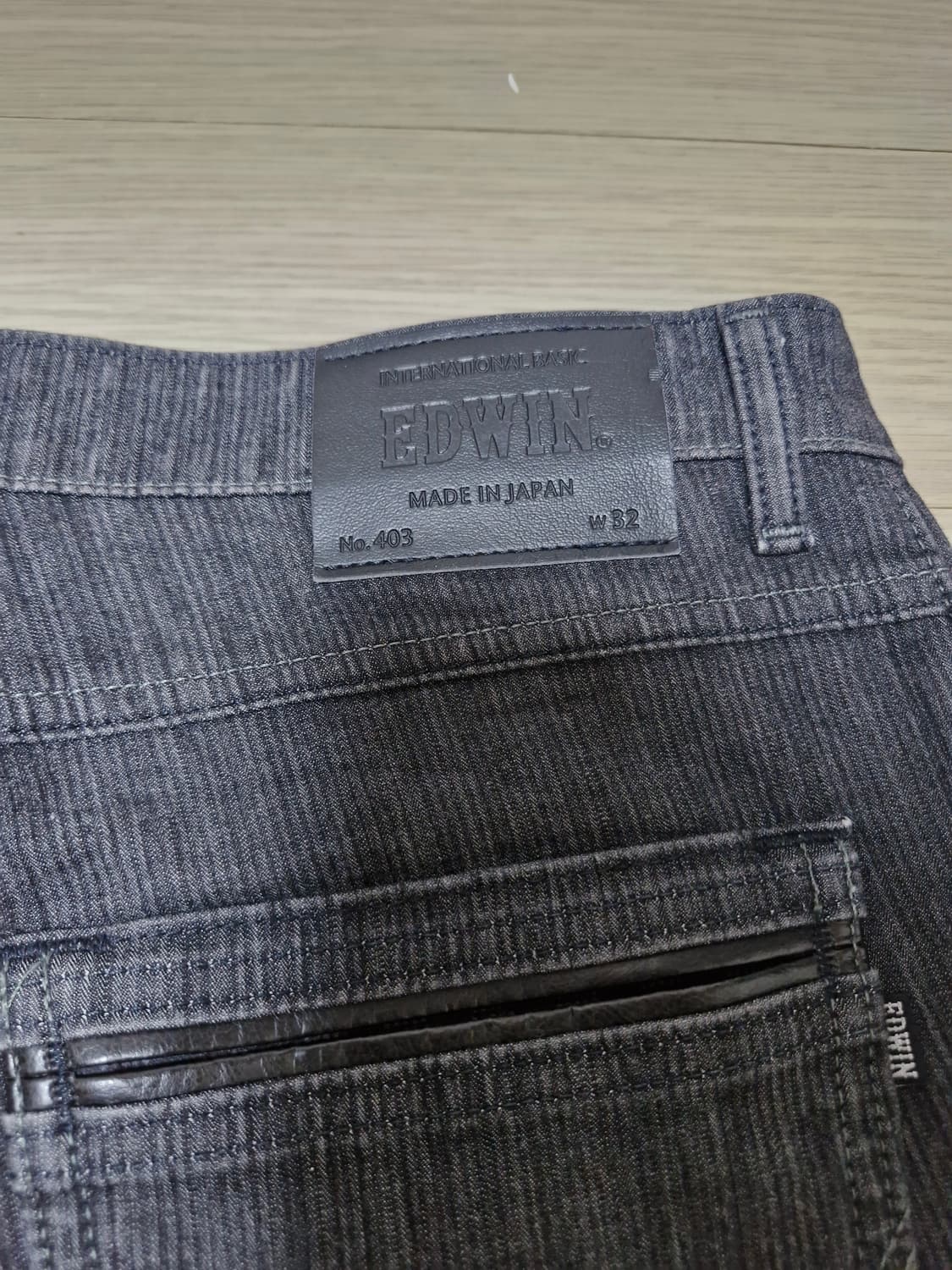 [32] EDWIN JAPAN 403 핀스트라이프 블랙진 일본제조 상품이미지4