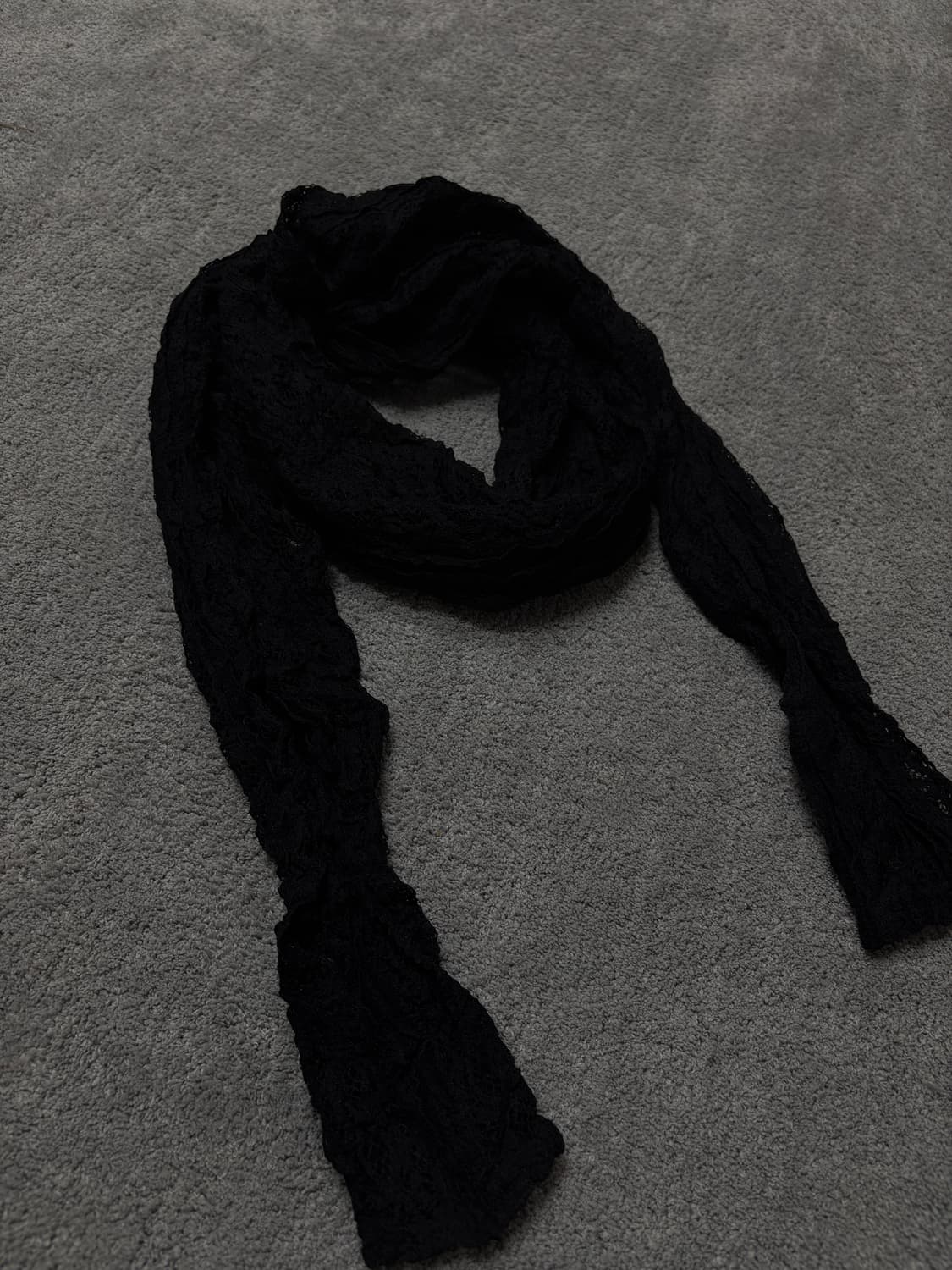 Vintage v-kei punk mood black scarf 상품이미지1