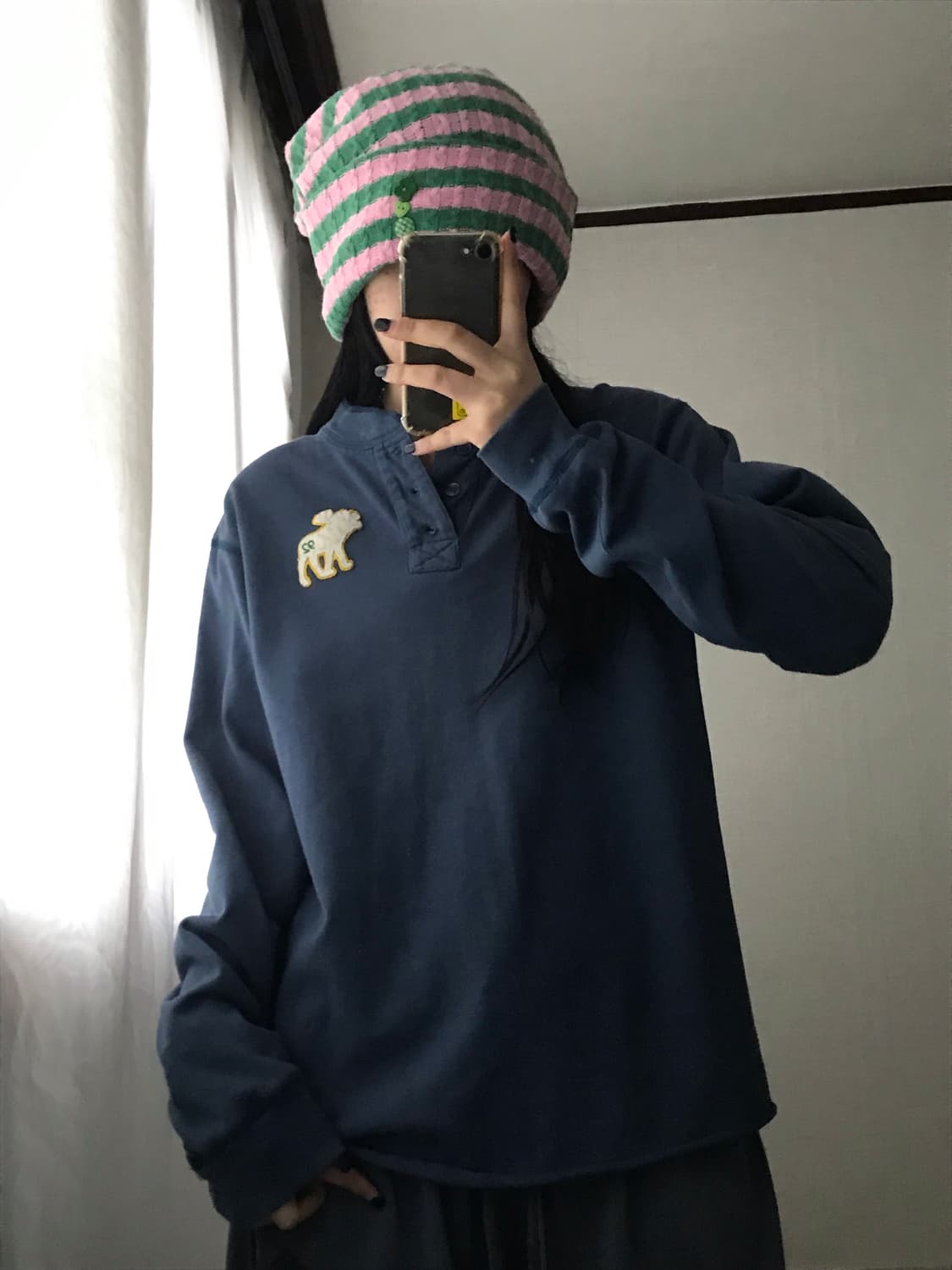 아베크롬비 네이비 버튼 롱슬리브 상품이미지1