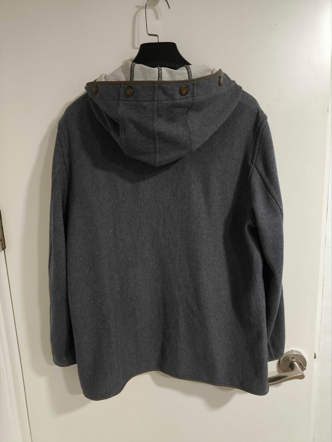 L 버버리 버튼 후드 자켓 그레이 내피 상품이미지6