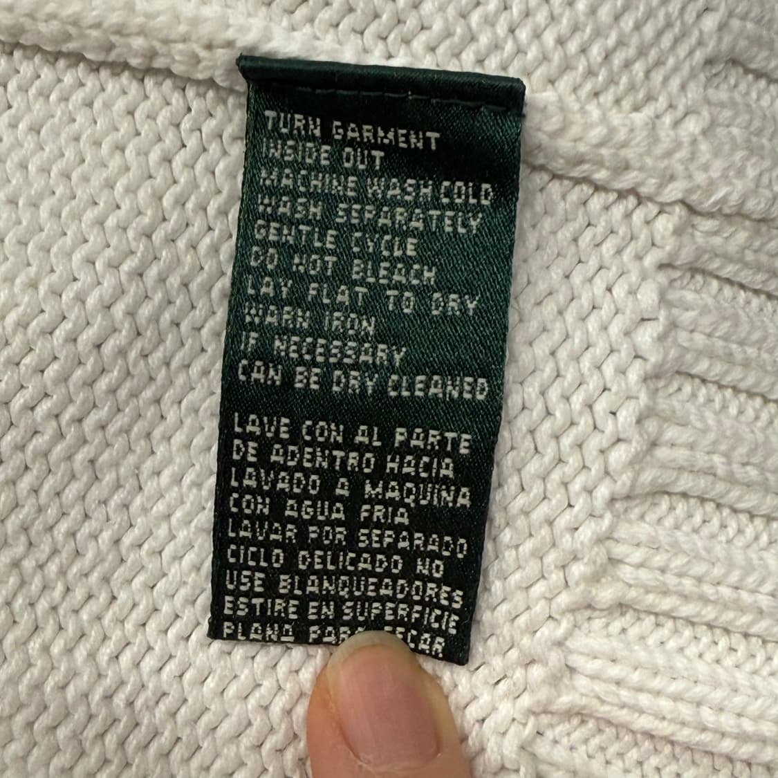 폴로 랄프로렌 화이트 니트 반집업  상품이미지6