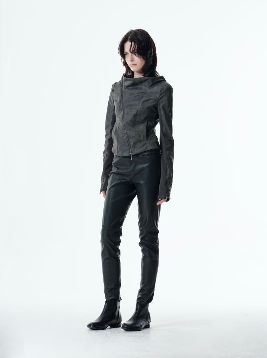 2000아카이브스 KAEL DRAPED JACKET KHAKI BROWN 상품이미지2