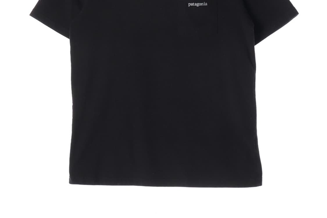 파타고니아 블랙 백프린트 포켓 반팔티 S 상품이미지4