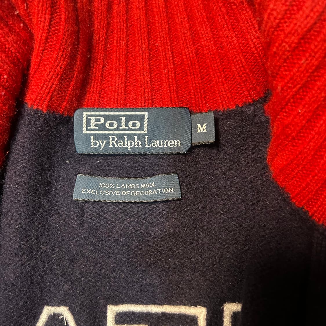 [M] 폴로 랄프로렌 유니온잭빅포니 램스울 니트 집업 상품이미지5
