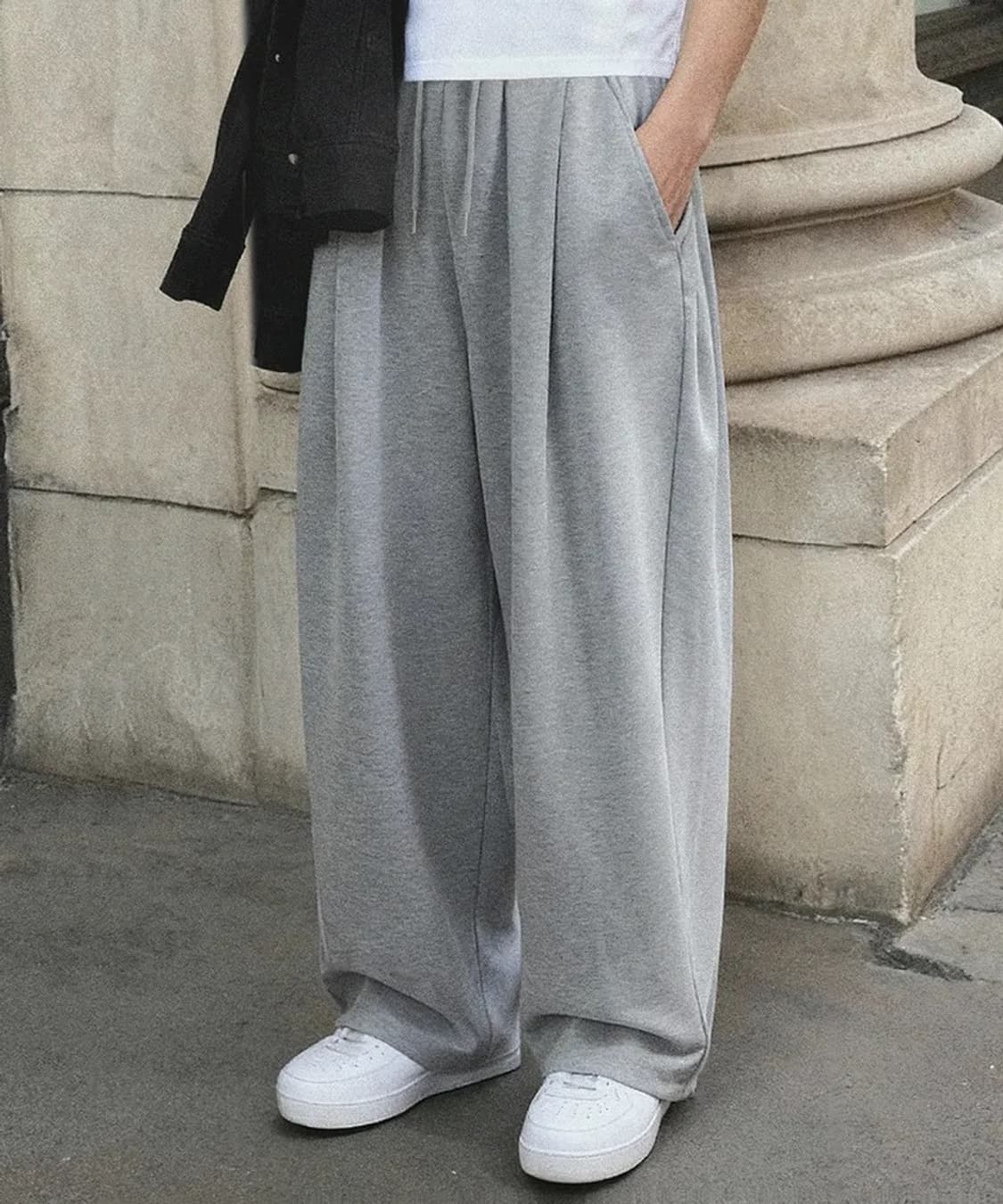 어널러코드 사계절 쓰리턱 트레이닝팬츠 그레이 L 상품이미지5