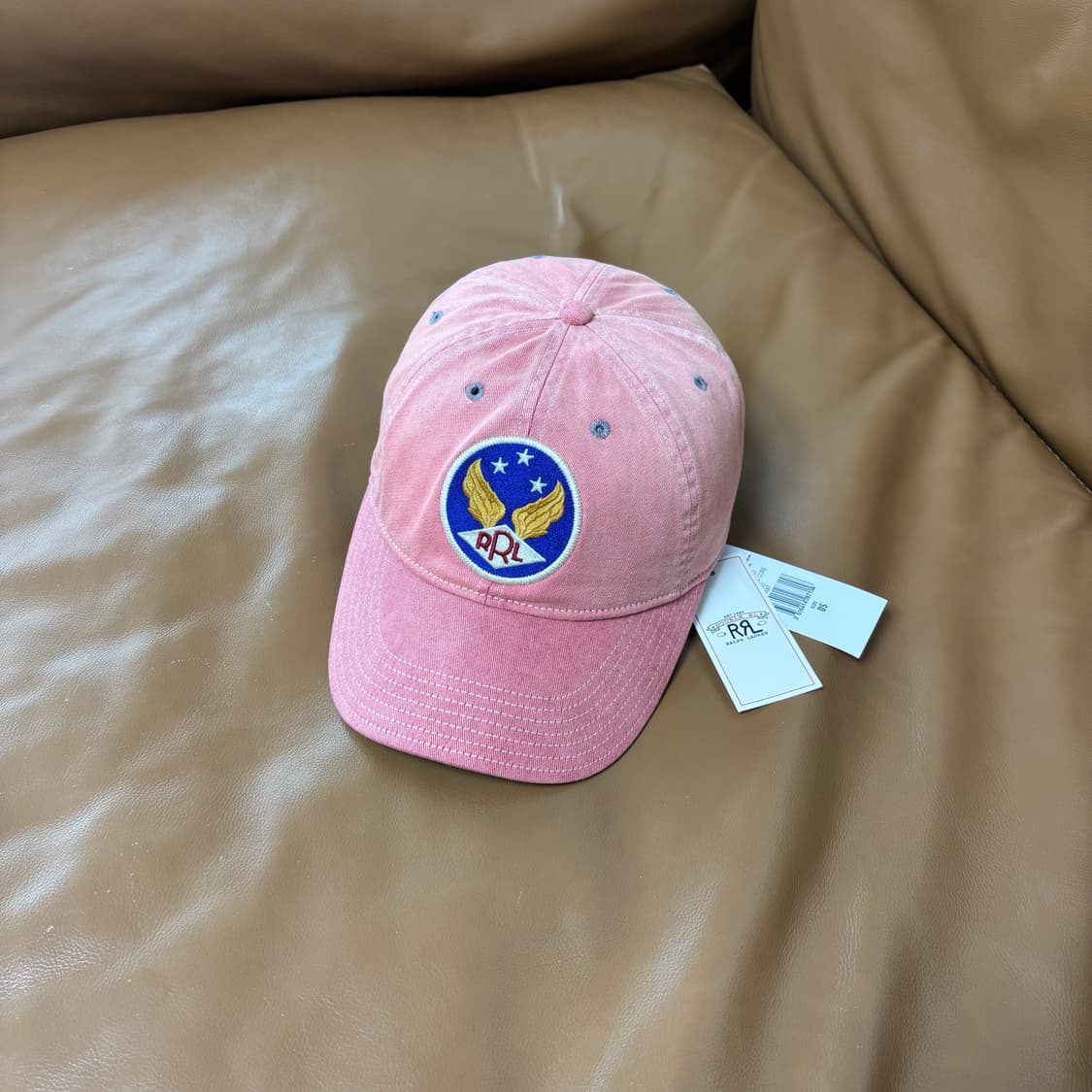 RRL 더블알엘 랄프로렌 폴로 윙로고 6패널 볼캡 모자 워시드 레드 상품이미지1