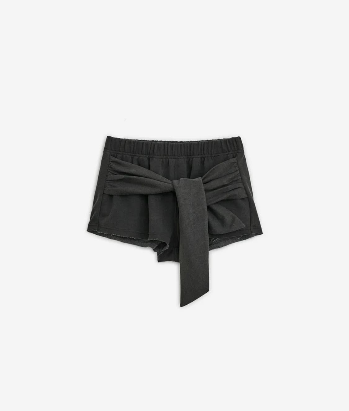 썬번프로젝트 Tie Raw-cut Sweat Shorts, CHARCOA 상품이미지2