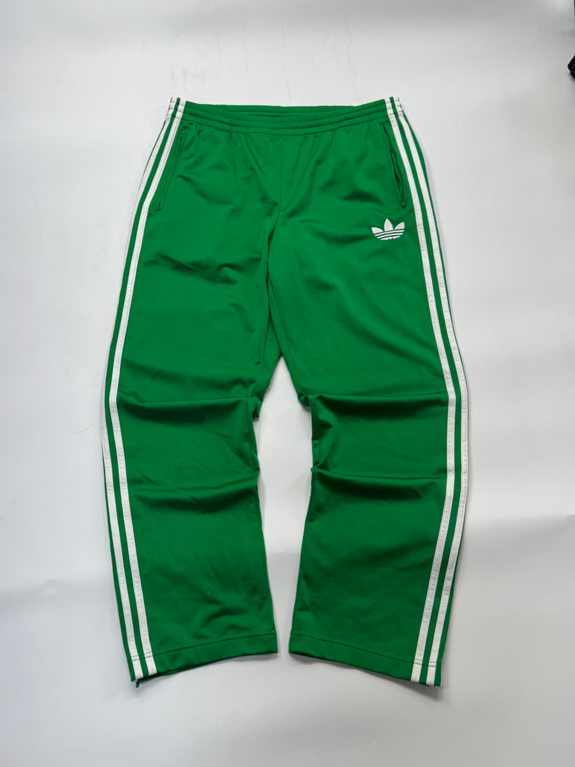 아디다스 삼선 파이어버드 그린 트랙팬츠 져지 와이드 바지 상품이미지1