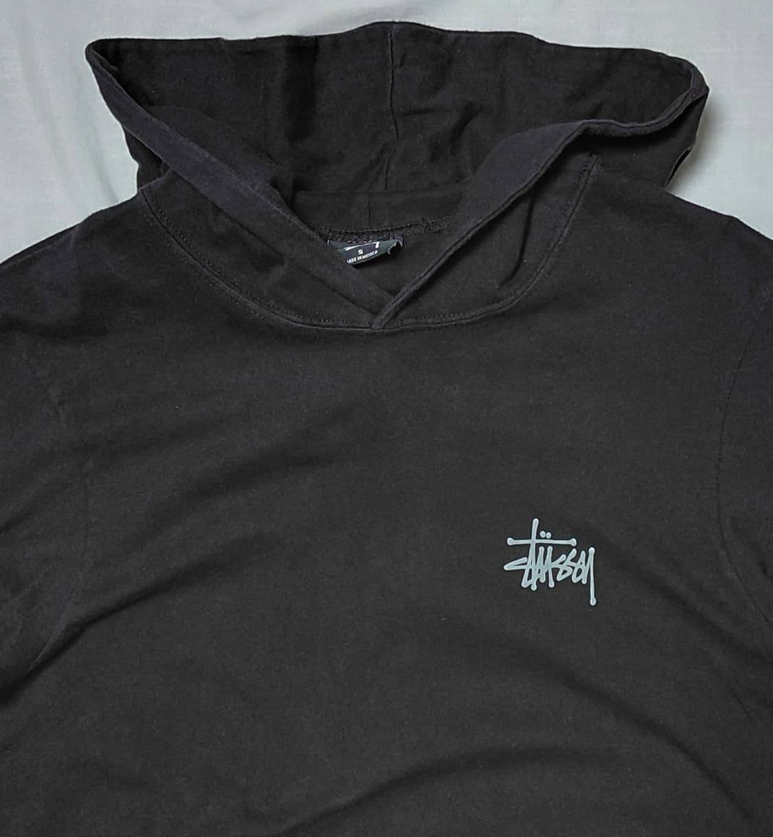 [S] 스투시 월드투어 롱슬리브 후드 티셔츠 블랙 (멕시코산) 상품이미지3
