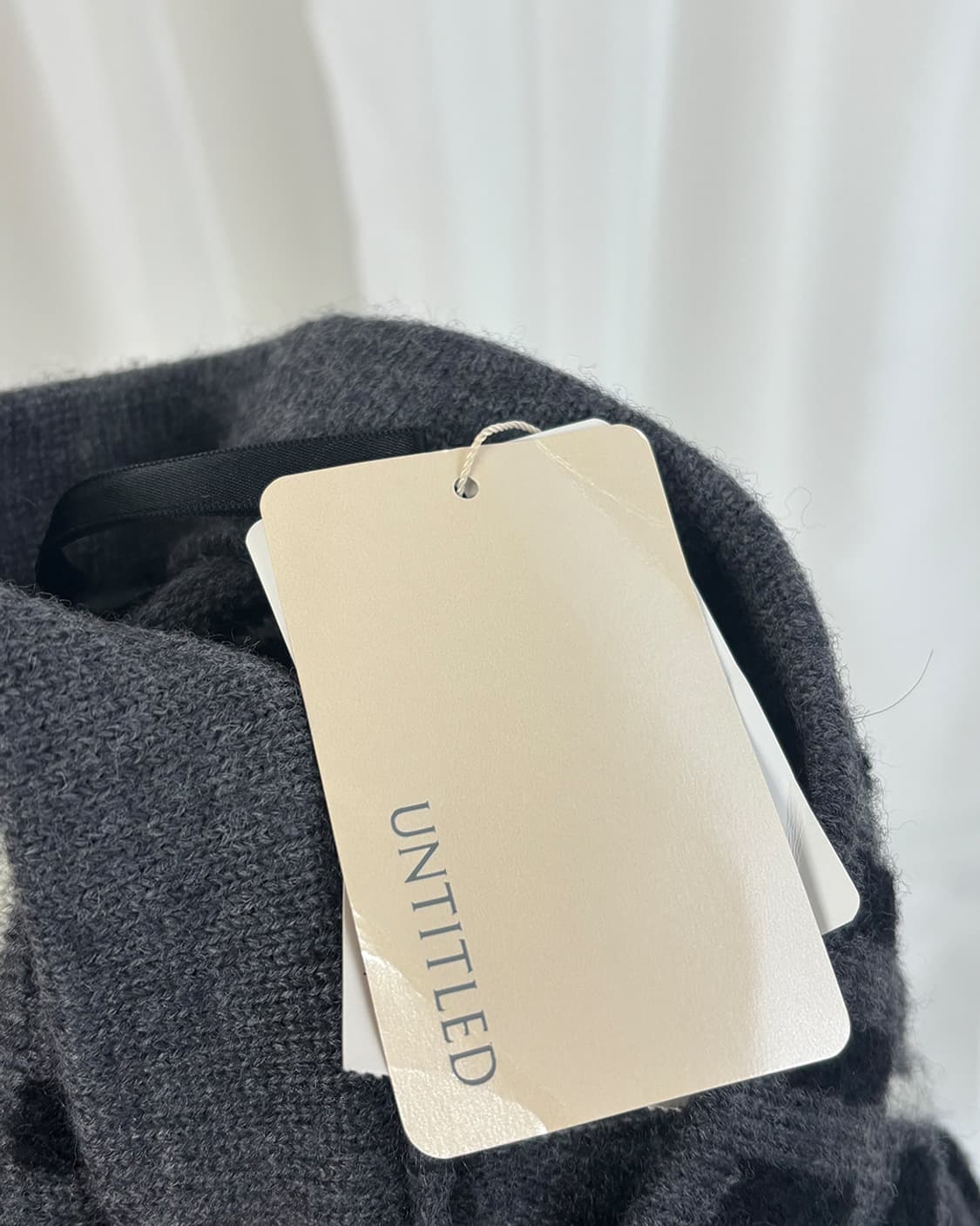 UNTITLED 불규칙한 패턴 니트 미디 스커트 상품이미지6