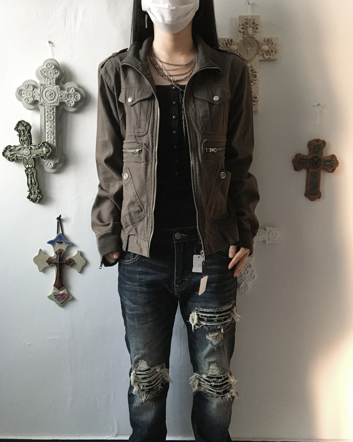 Multi pocket high neck zip up 상품이미지6