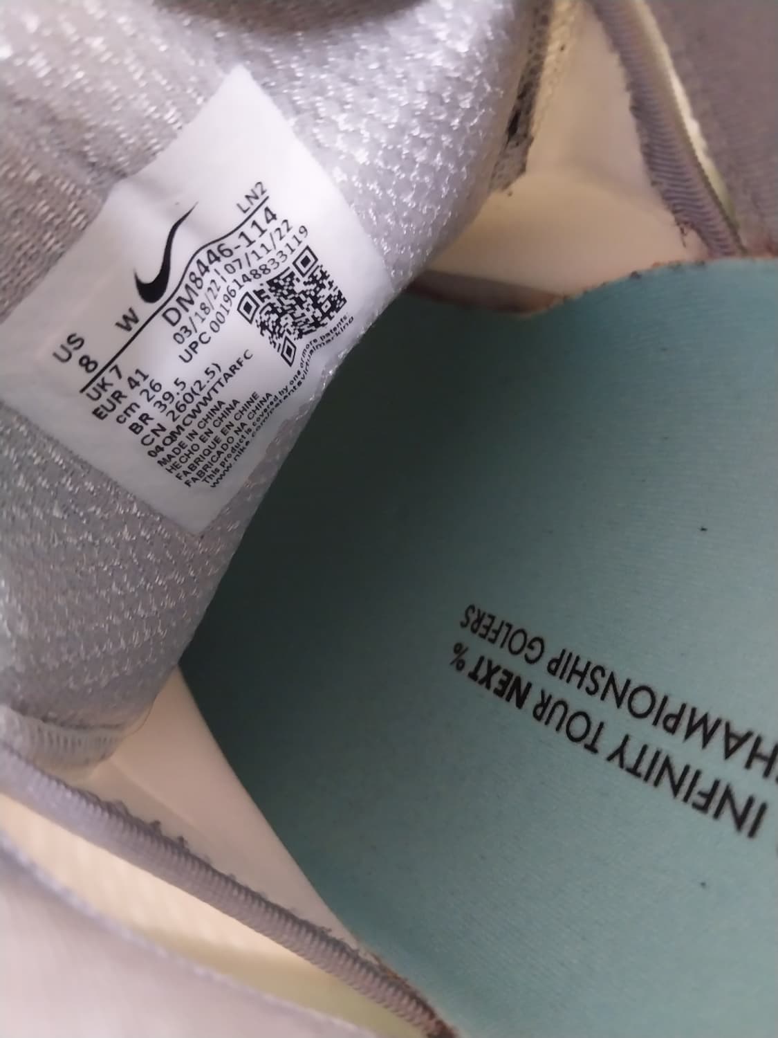 남녀공용 나이키 에어줌 인피니티 투어 넥스트 퍼센트 코파 골프화 (260 상품이미지9