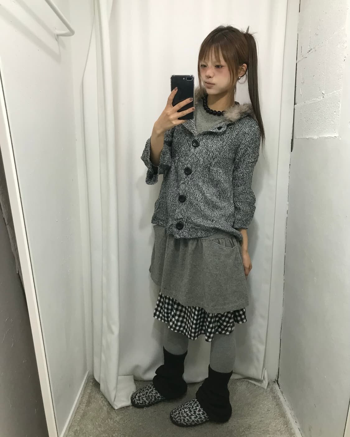 🐼그레이 몽글몽글 케이프 코디 세트 🐼 상품이미지4