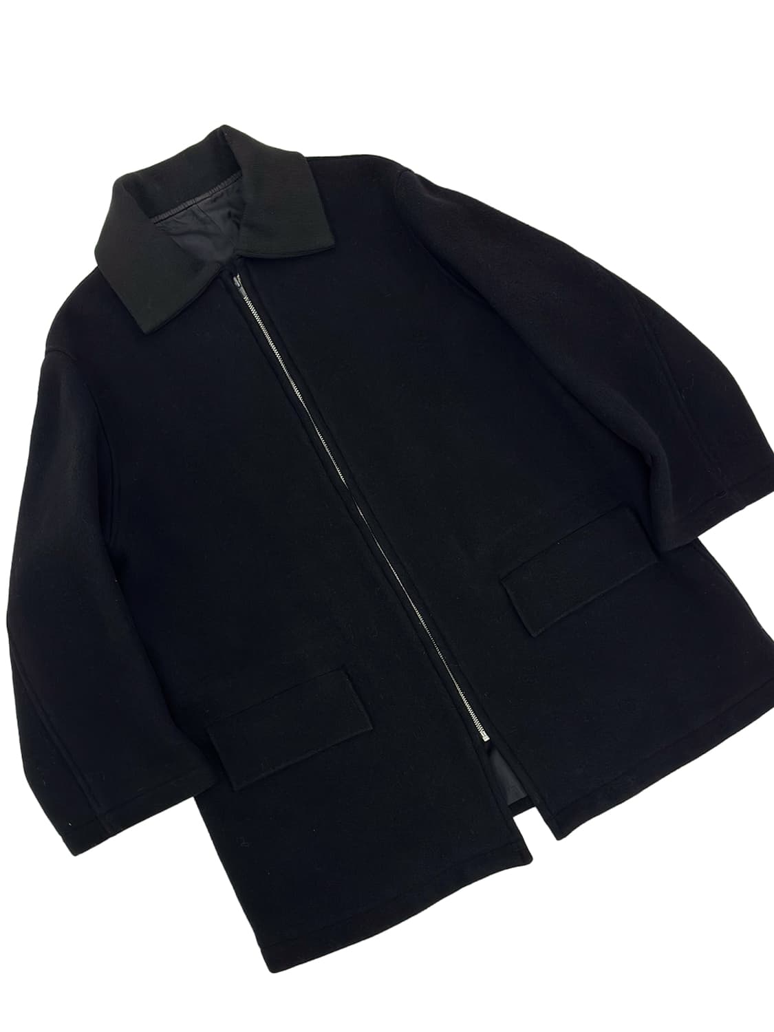 Y's For Men Melton Wool Zip up Coat / L 상품이미지5