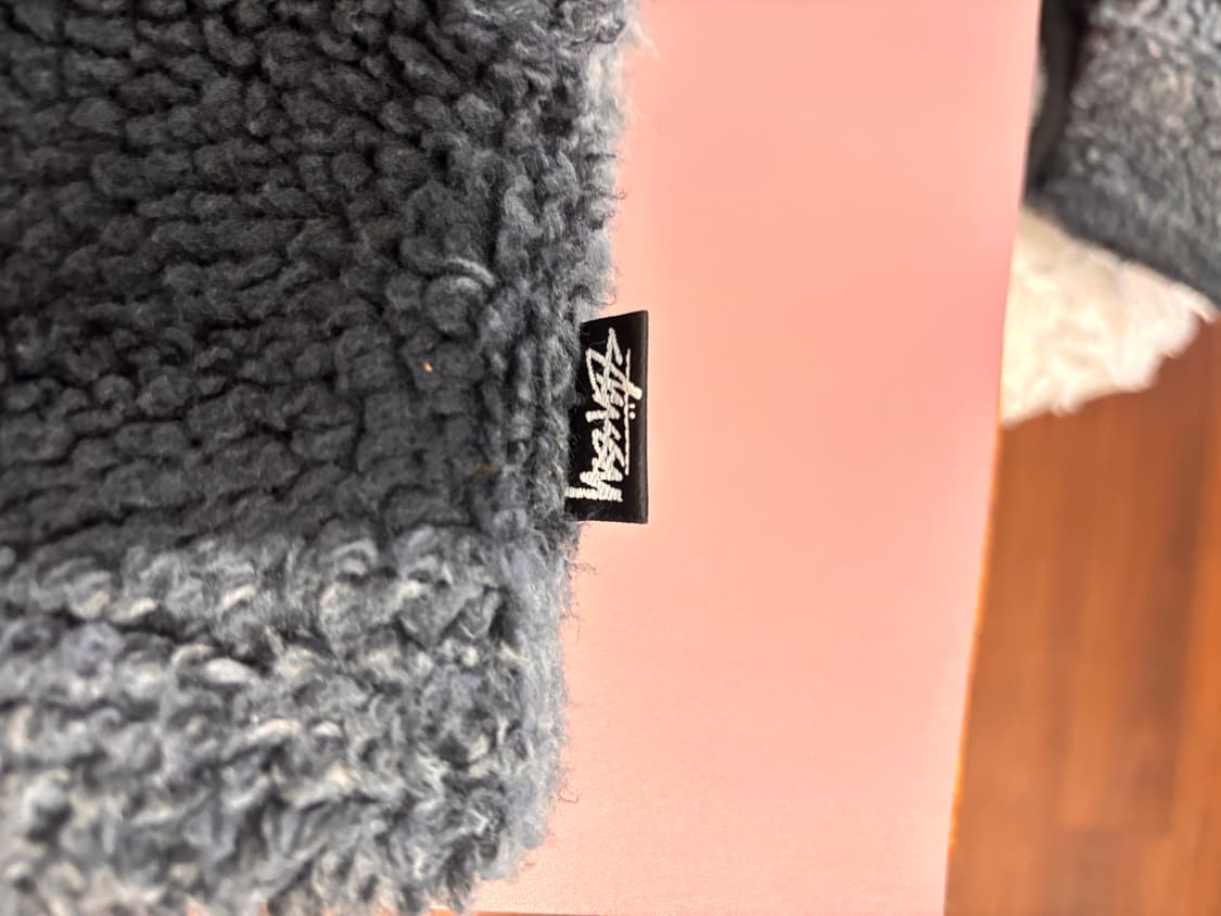 Stussy shadow plaid sherpa zip-up 상품이미지4