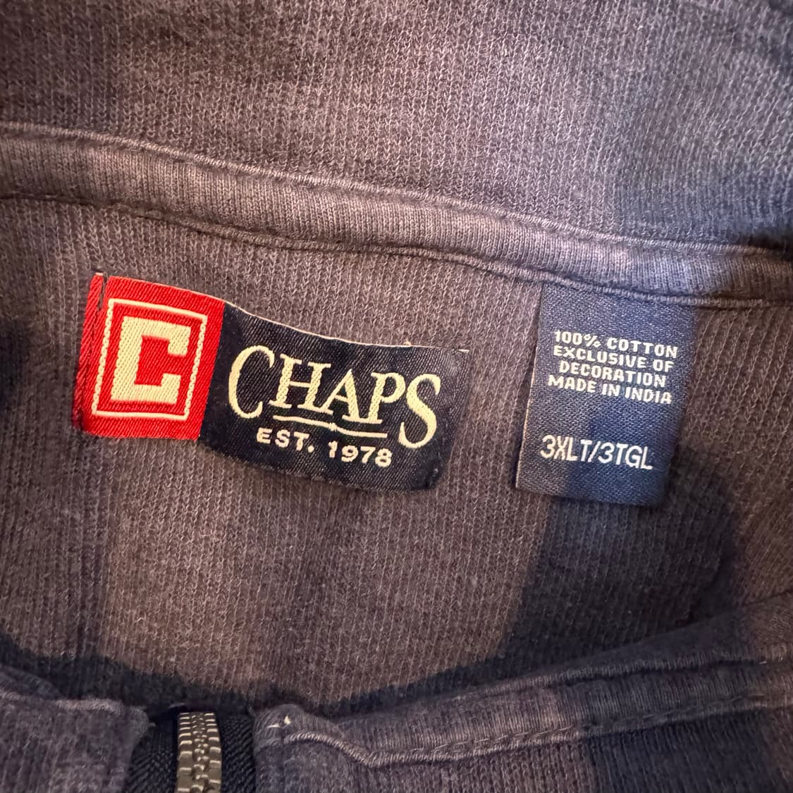 CHAPS 챕스 하프집업 니트 네이비 상품이미지5