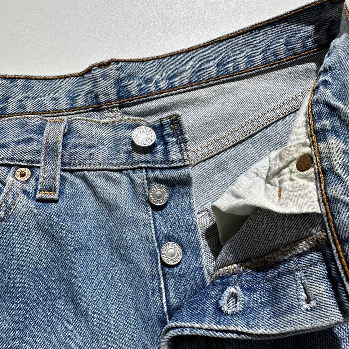 리바이스 USA 501 워시드 데님 팬츠 상품이미지4