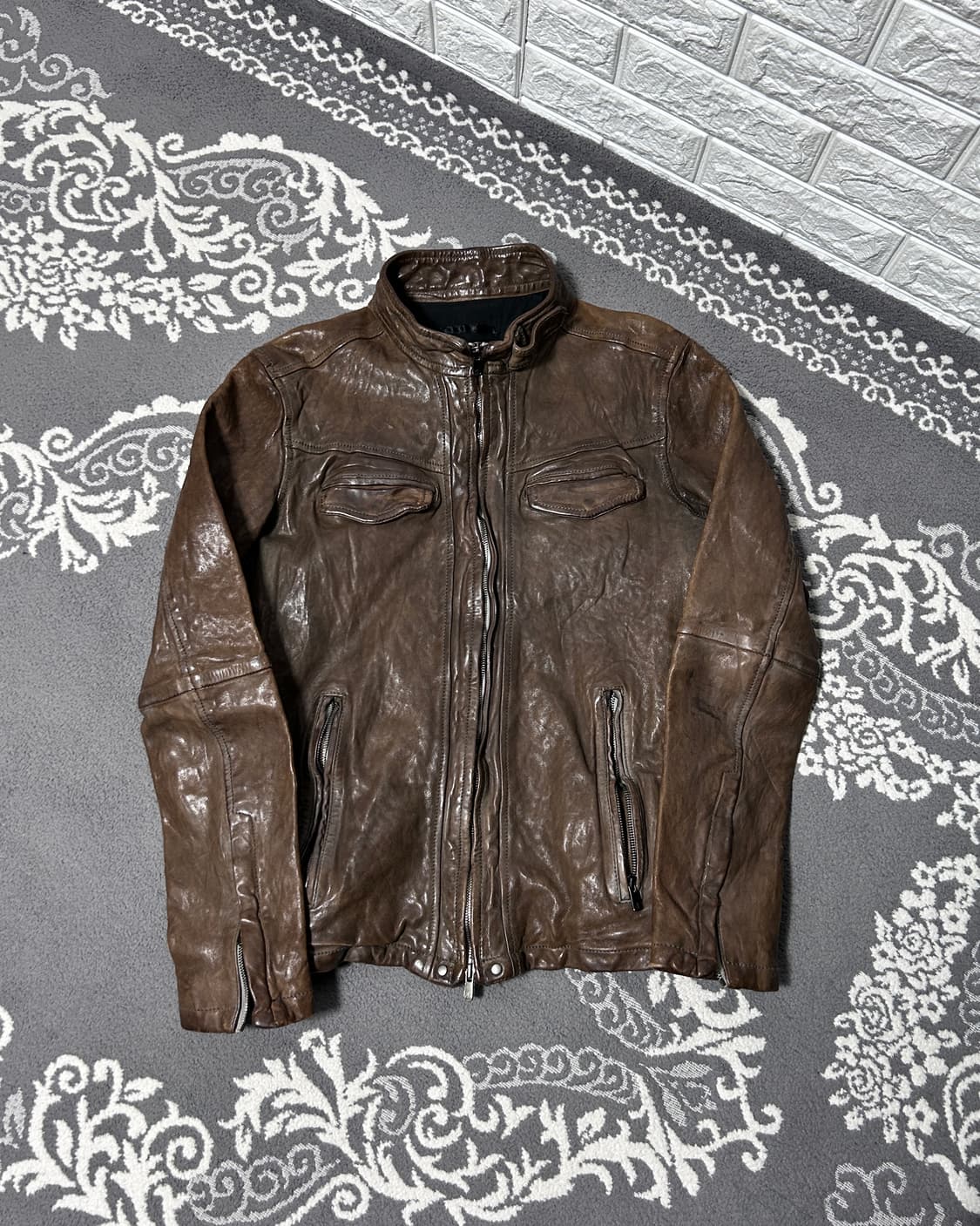 Luva Tram jpn 패이딩 램스킨 래더 자켓 상품이미지2