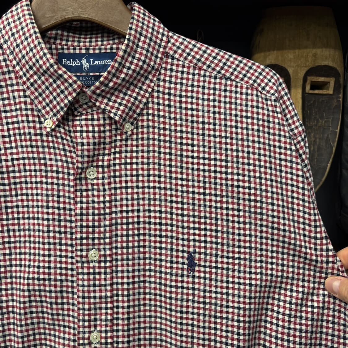 폴로 랄프로렌 클래식 마이크로 깅엄체크 버튼다운 셔츠 코튼트윌 N658 상품이미지5