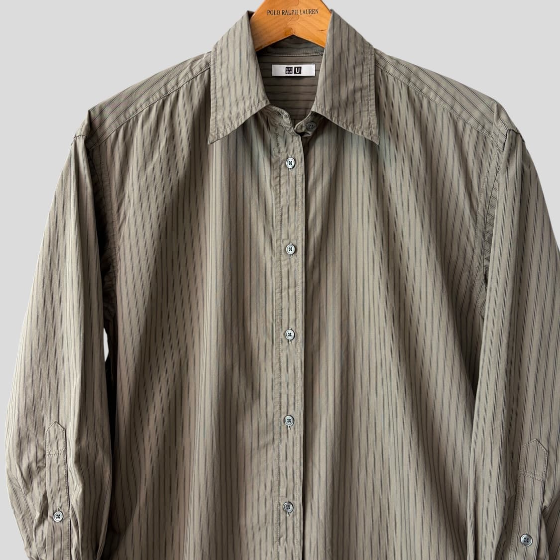 (여성S)유니클로U 스트라이프 셔츠 원피스 상품이미지2