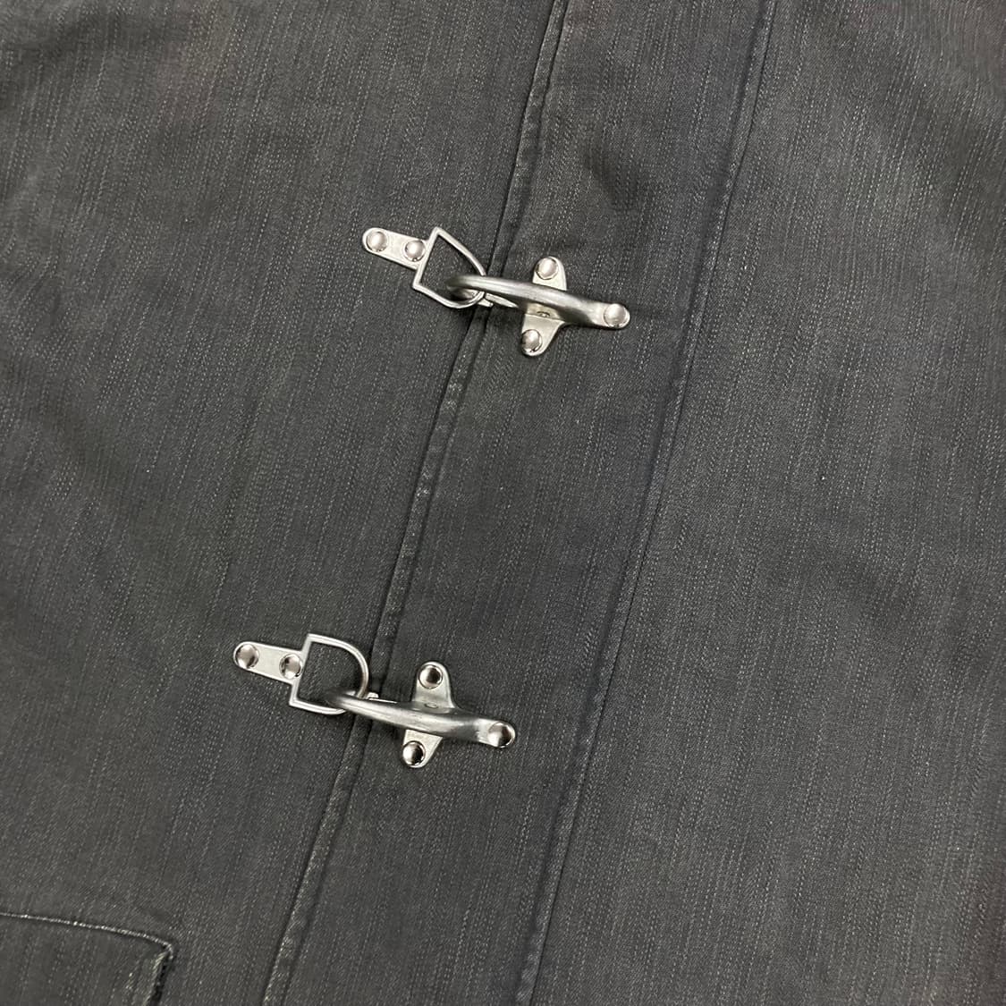 빈티지 차콜 컬러 퍼 후드 파이어맨 자켓 상품이미지2