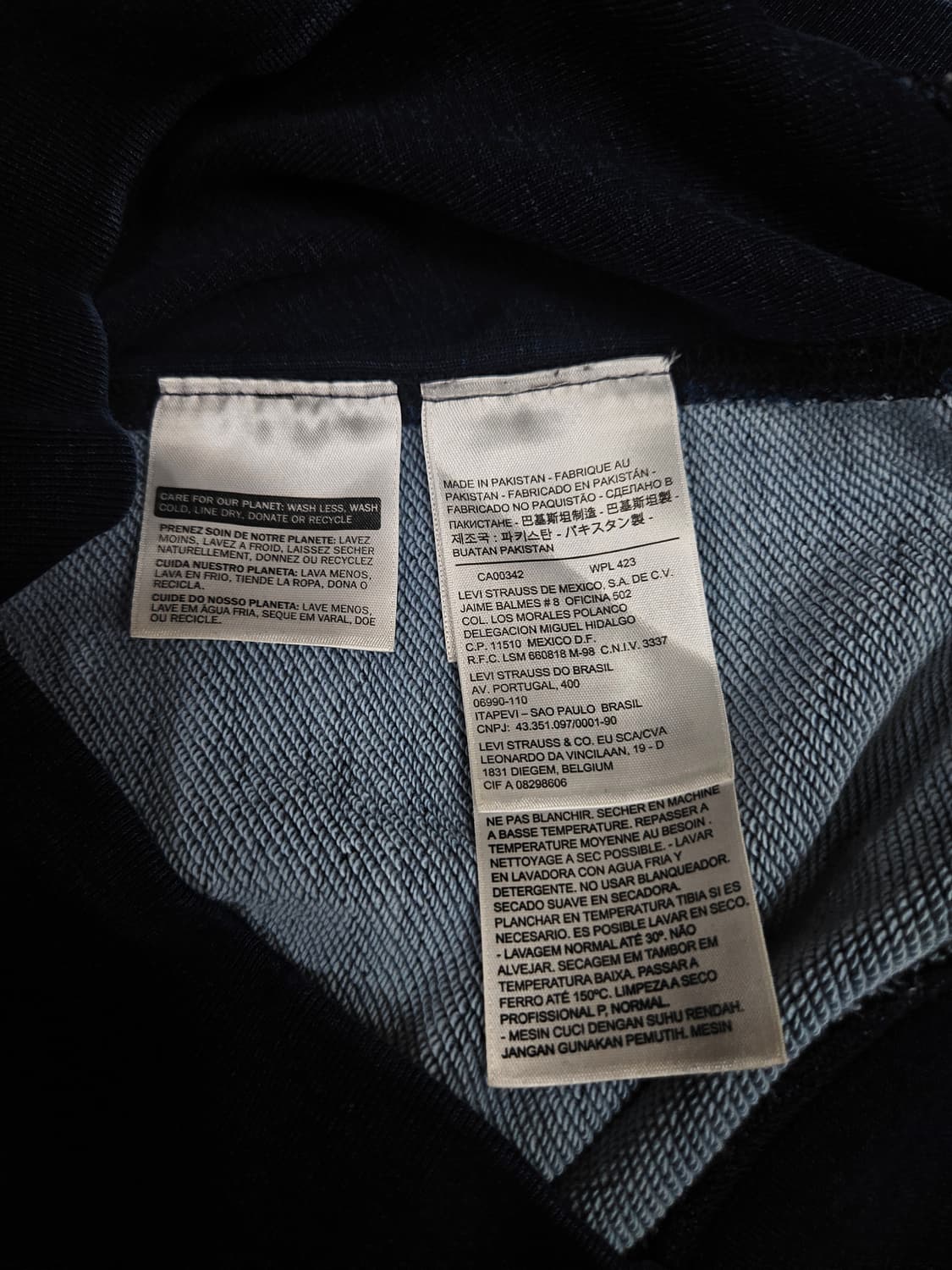 리바이스 인디고 워시드 스웻 셔츠 상품이미지4