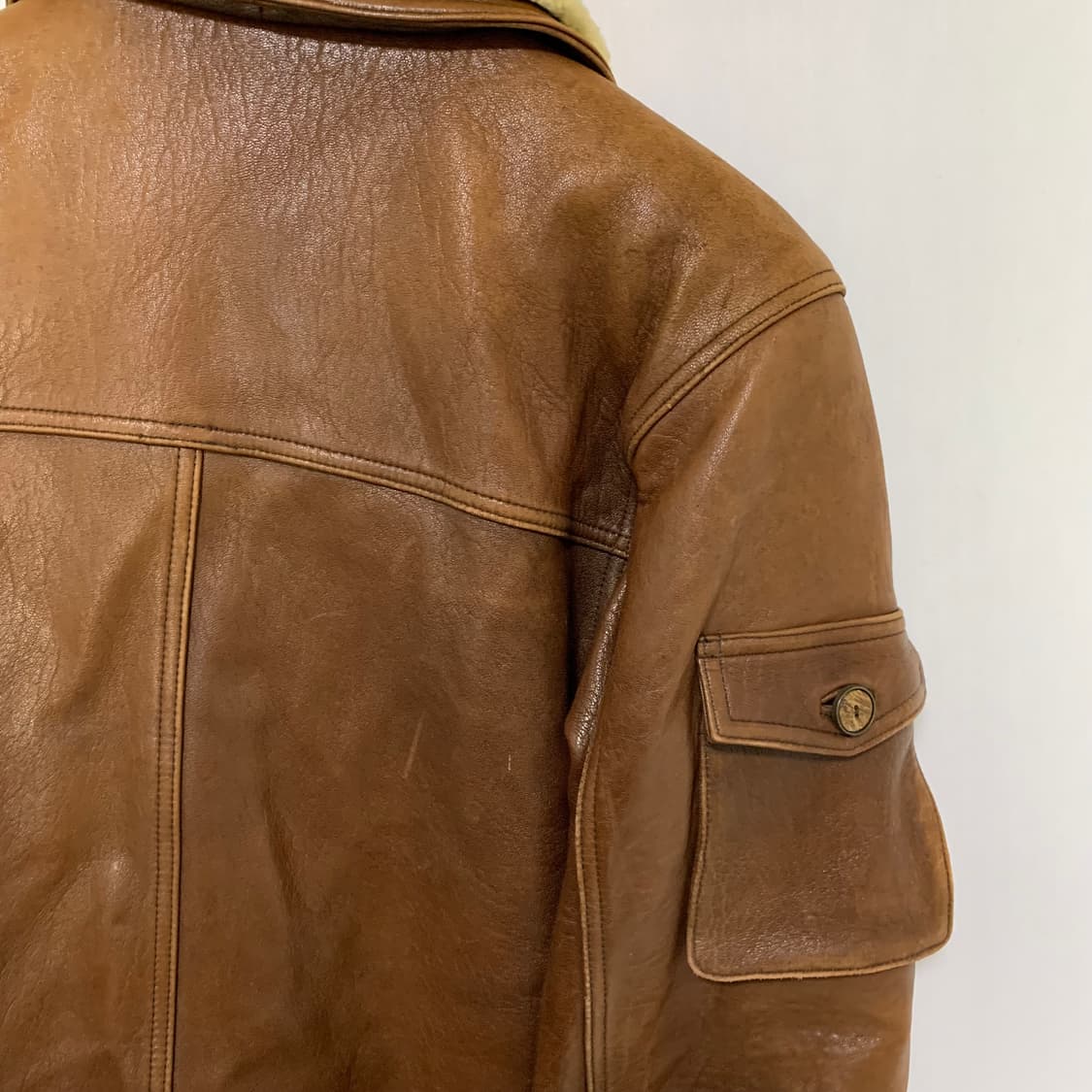 빈티지 양털 카라 양가죽 자켓 리얼레더 무스탕 Y2k 00s 상품이미지9