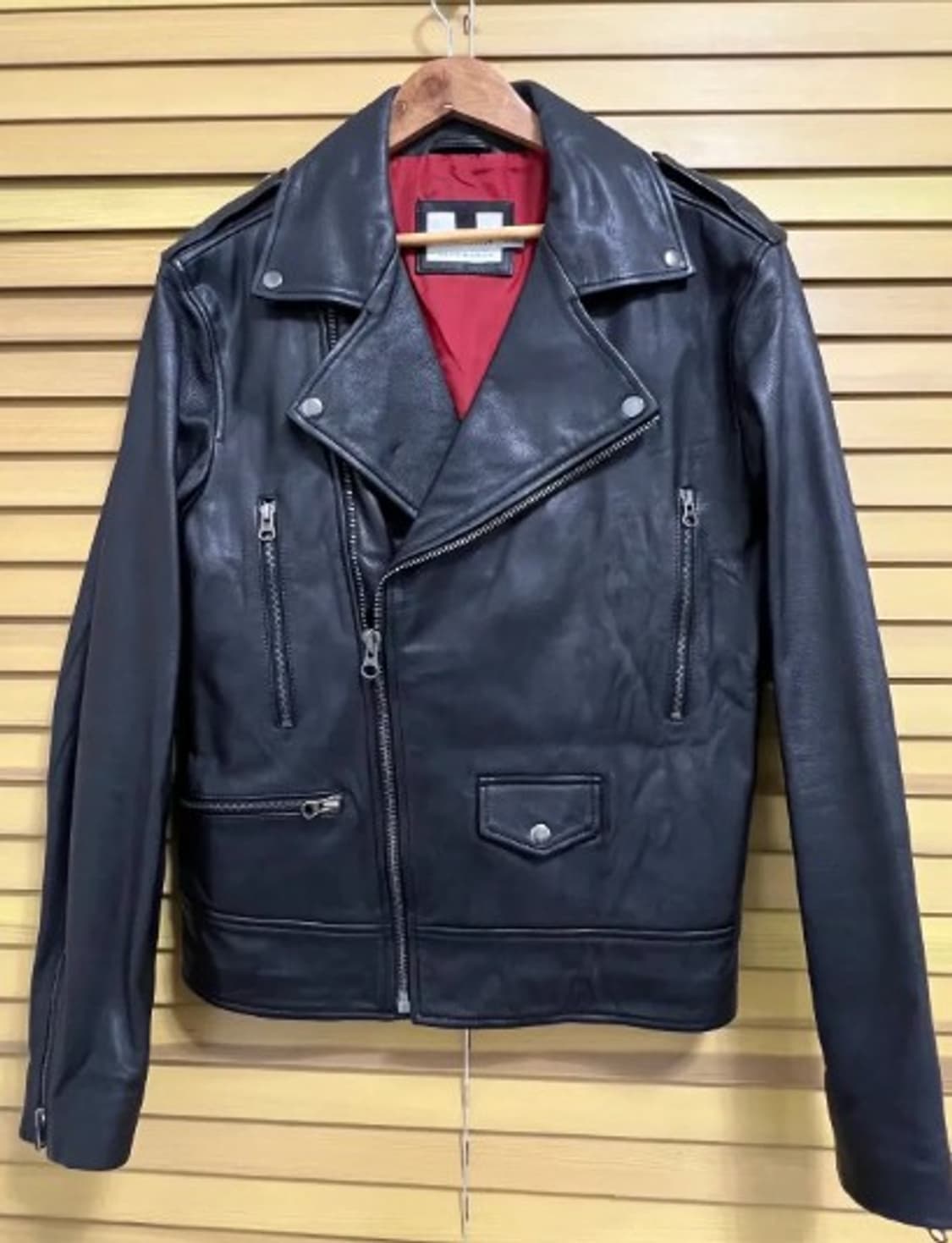수입) 탑맨(TOPMAN) 남성 레더자켓 라이더자켓 100 상품이미지2