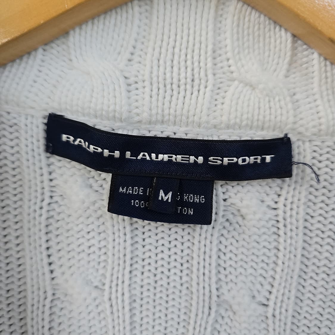 폴로 랄프로렌 꽈배기 케이블 집업 니트 가디건 M 상품이미지6