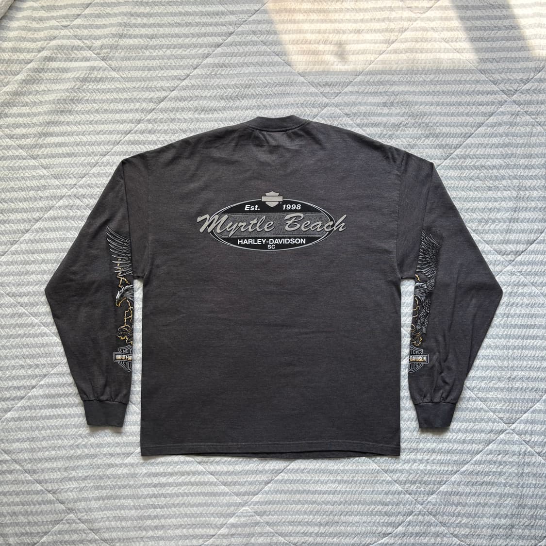 빈티지 할리데이비슨 라이트닝 롱슬리브 티셔츠 상품이미지2