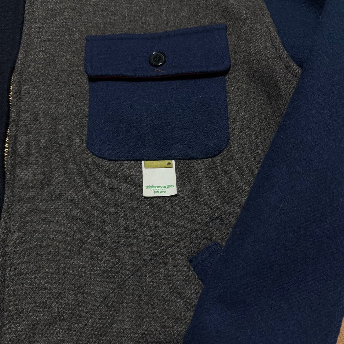 디스이즈네버댓 배색 울 카라 자켓 상품이미지3