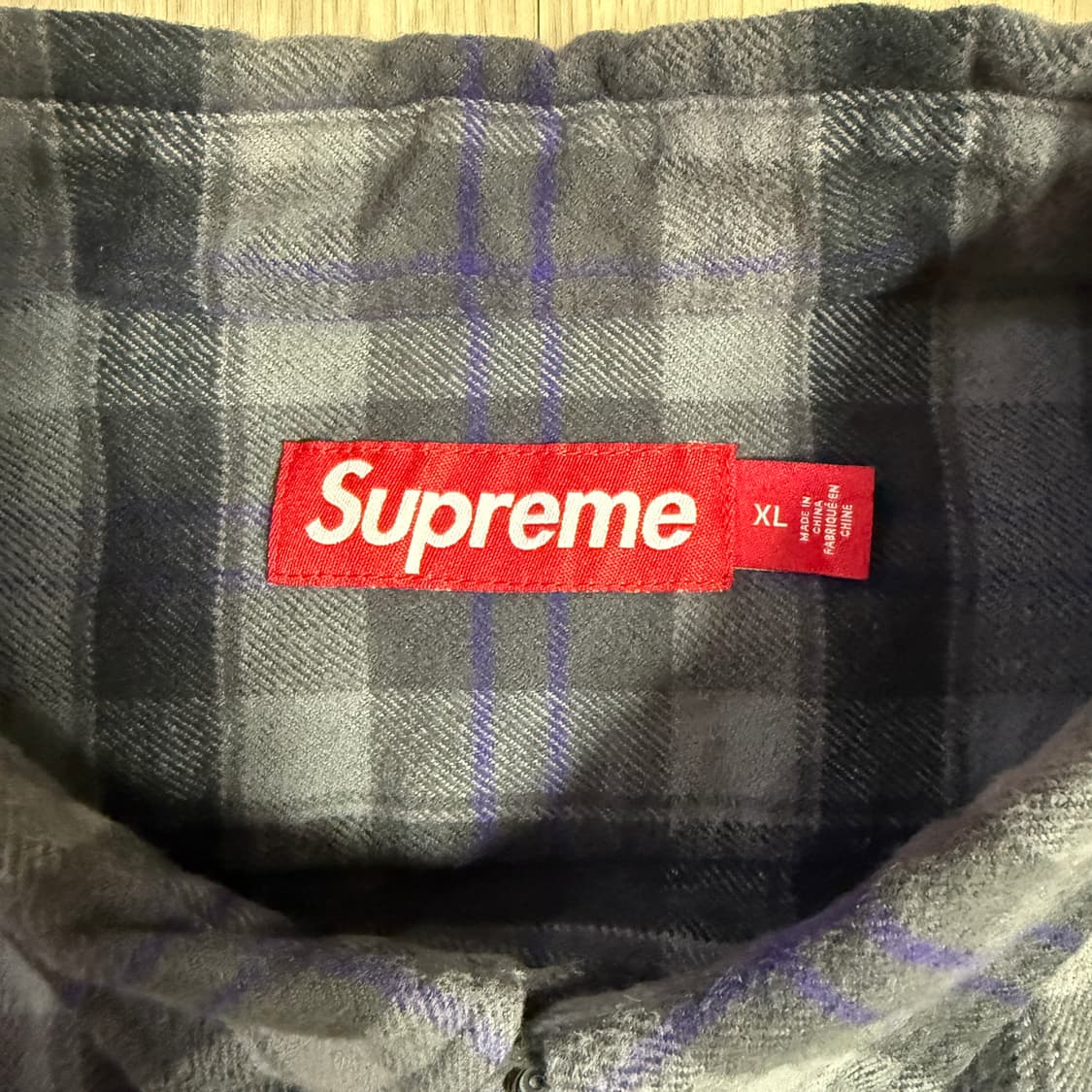 슈프림 플레이드 플란넬 셔츠 블랙 - 24SS 상품이미지3