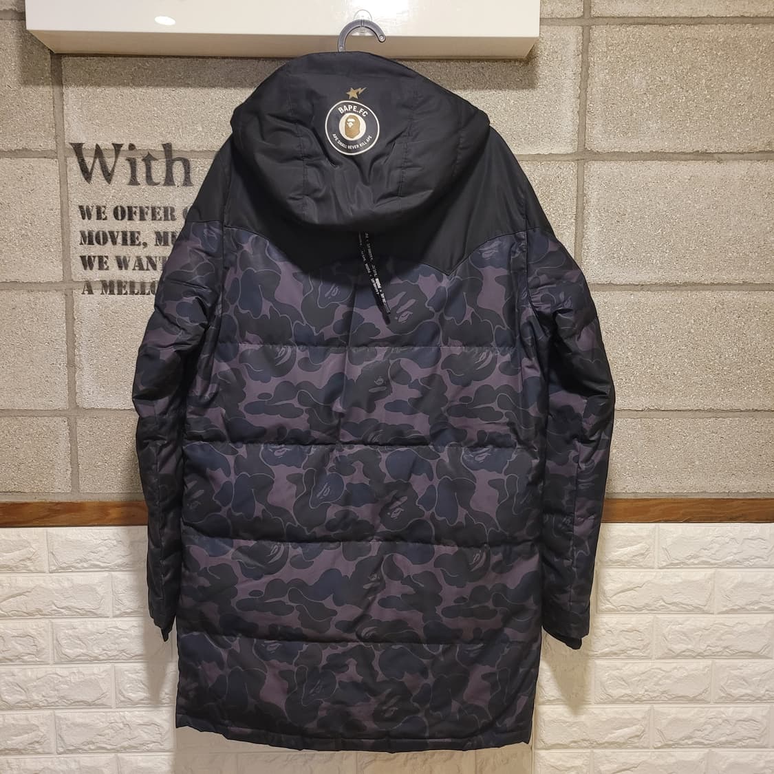 베이프 푸마 흑계 롱패딩 S  상품이미지2