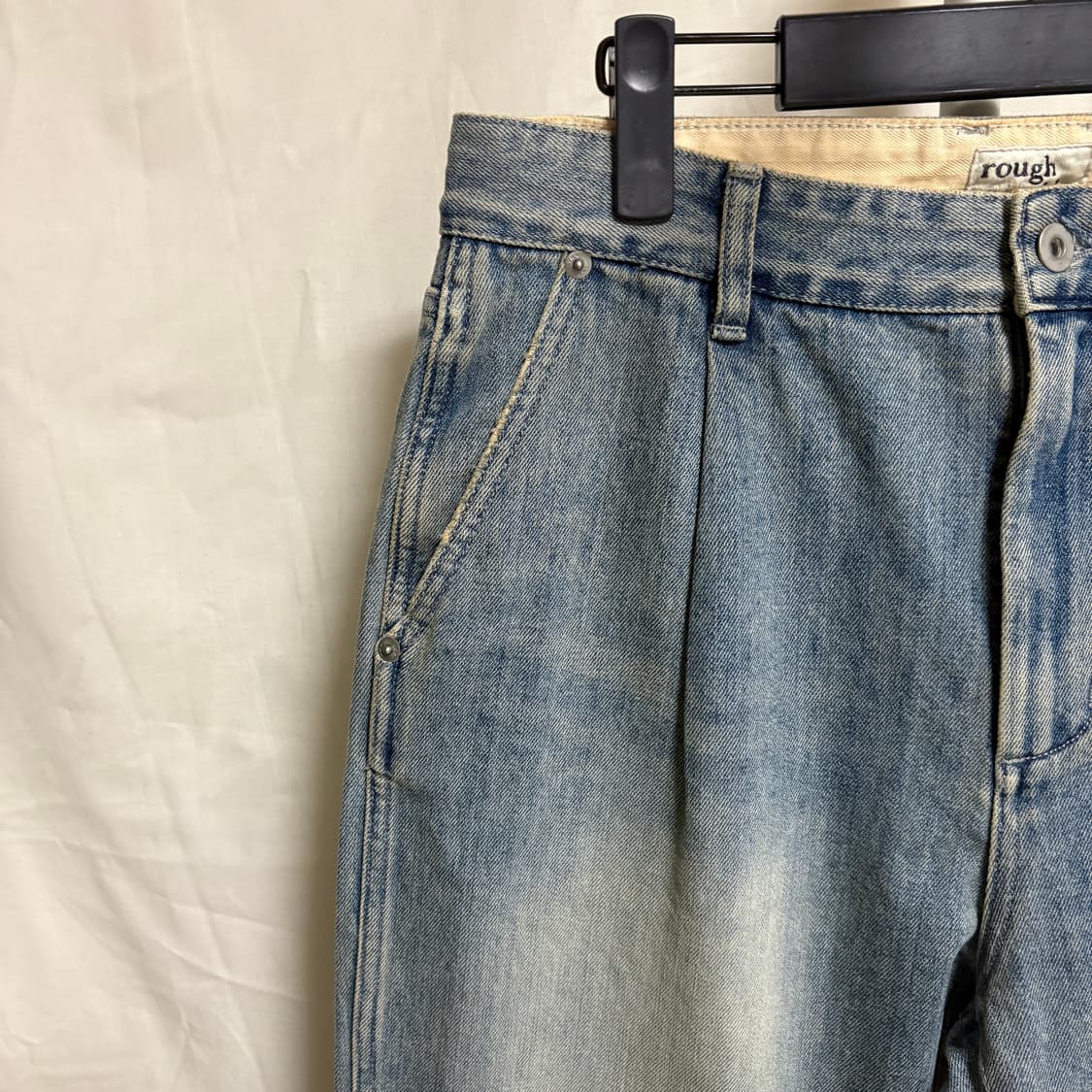 러프사이드 드레이프 데님팬츠 / 라이트블루, 1(29~30) 상품이미지4