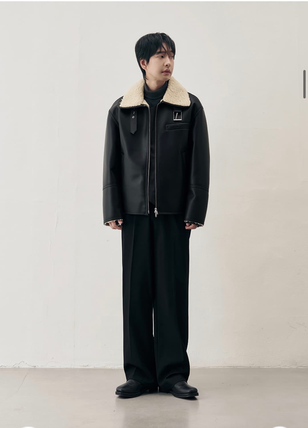 (새상품)(L) 드로우핏 시어링 미니멀 무스탕 자켓 [BEIGE] 판매 상품이미지7