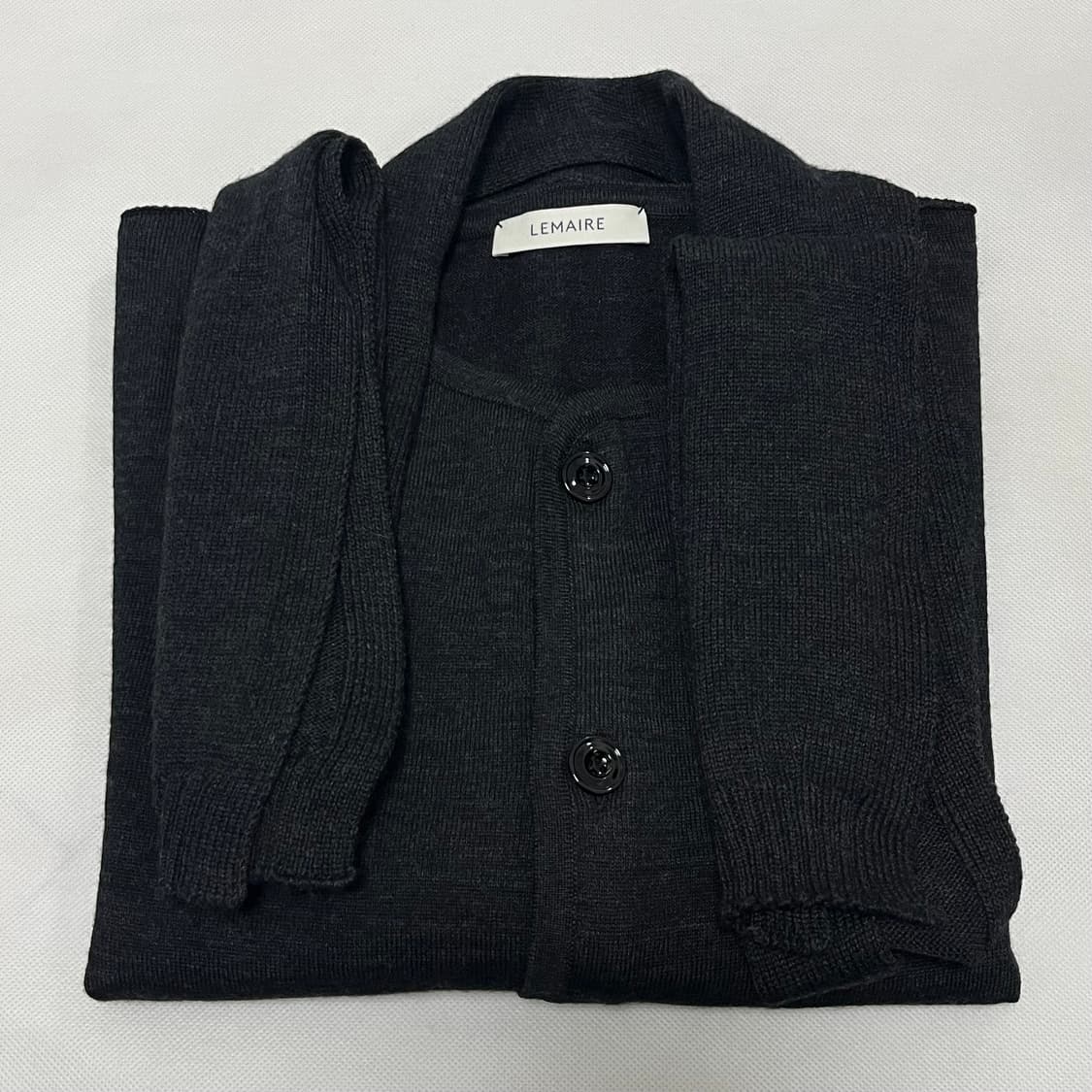 [S]르메르 25fw 트위스트 스카프 가디건/차콜 상품이미지5