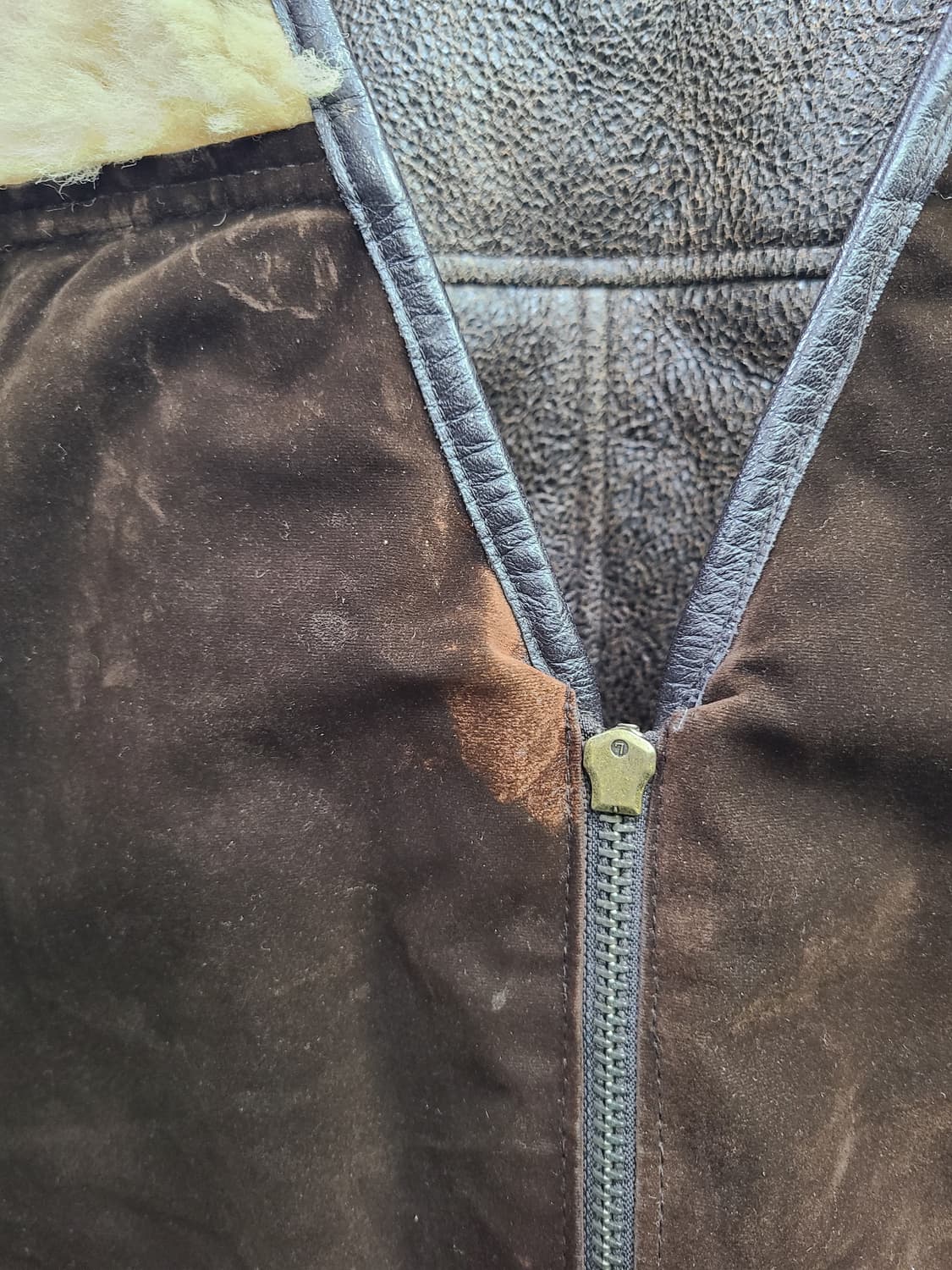 30살 리얼 빈티지 양털양가죽무스탕조끼 like아메카지 상품이미지10